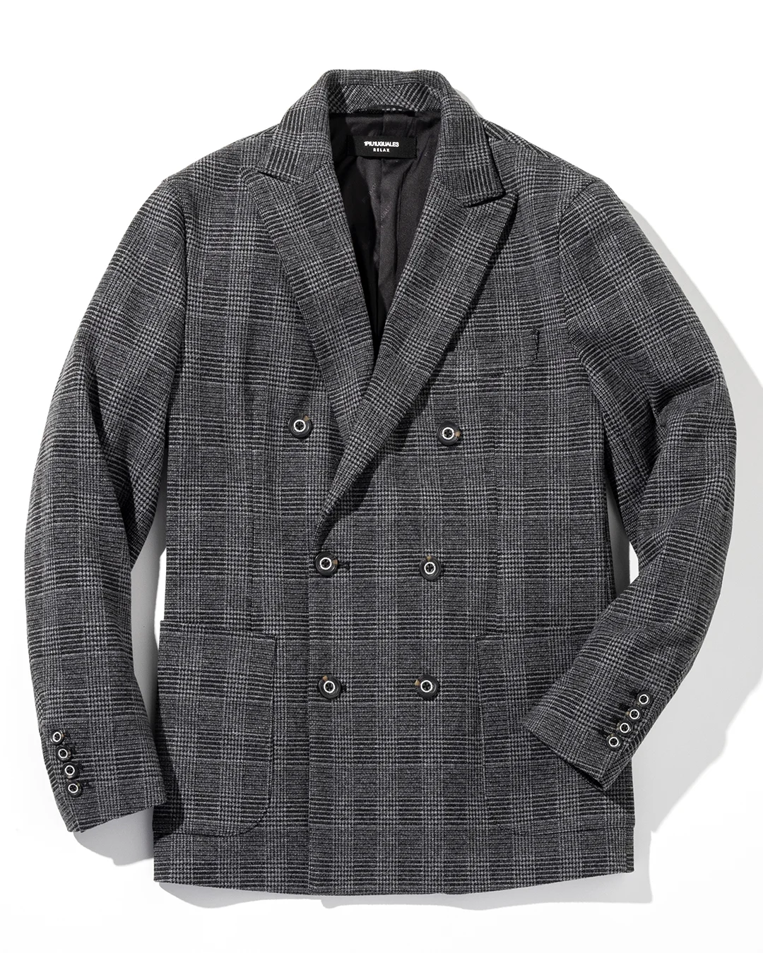 グレンチェックダブルブレストジャケット