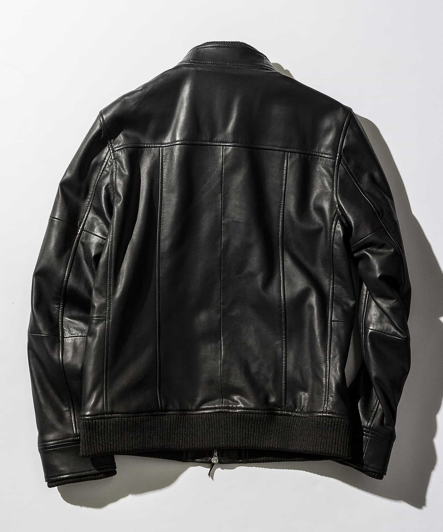 AKM Contemporary＊シングルライダースジャケット　黒　羊革　S AKM Contemporary（エイケイエムコンテンポラリー） 革ジャン