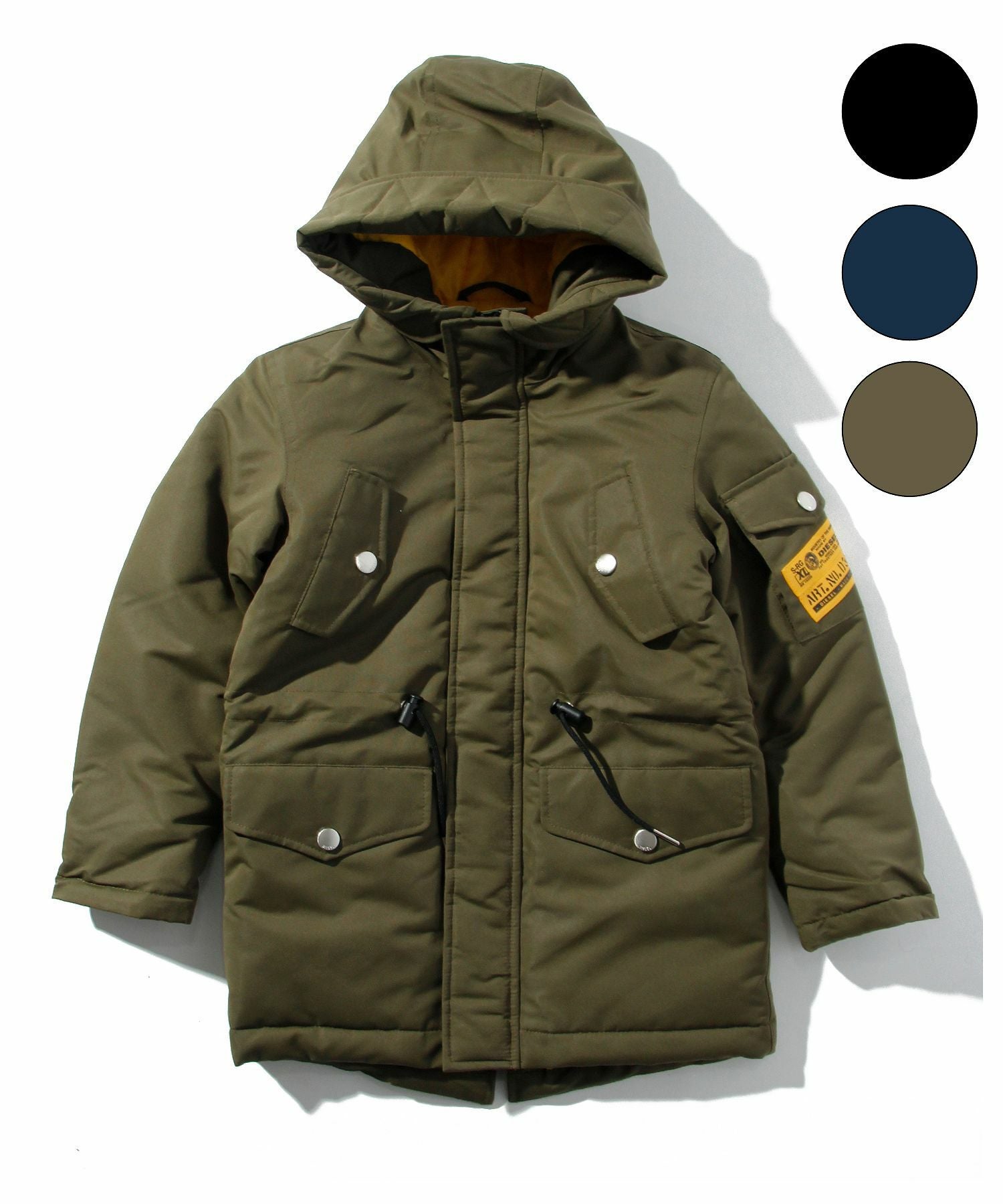 DIESEL ディーゼル　キッズ　フーディー　ブルゾン　カーキ　150 160 DIESEL(ディーゼル)Kids & Junior ミリタリーフーディーブルゾン