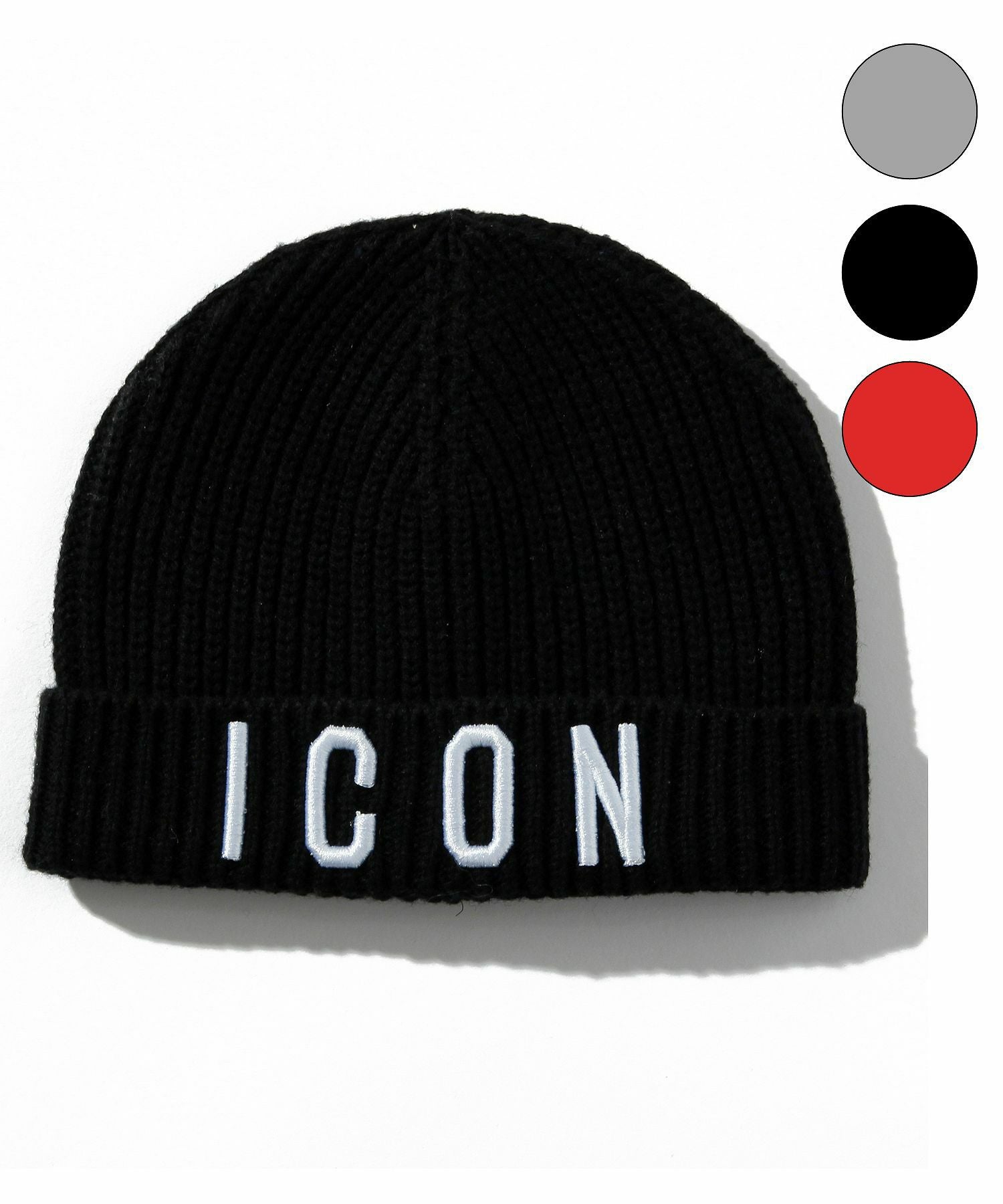 DSQUARED2 新品未使用　タグ付き　ブラックニット帽 ポンポン付き elehelm-hatstore_dl225