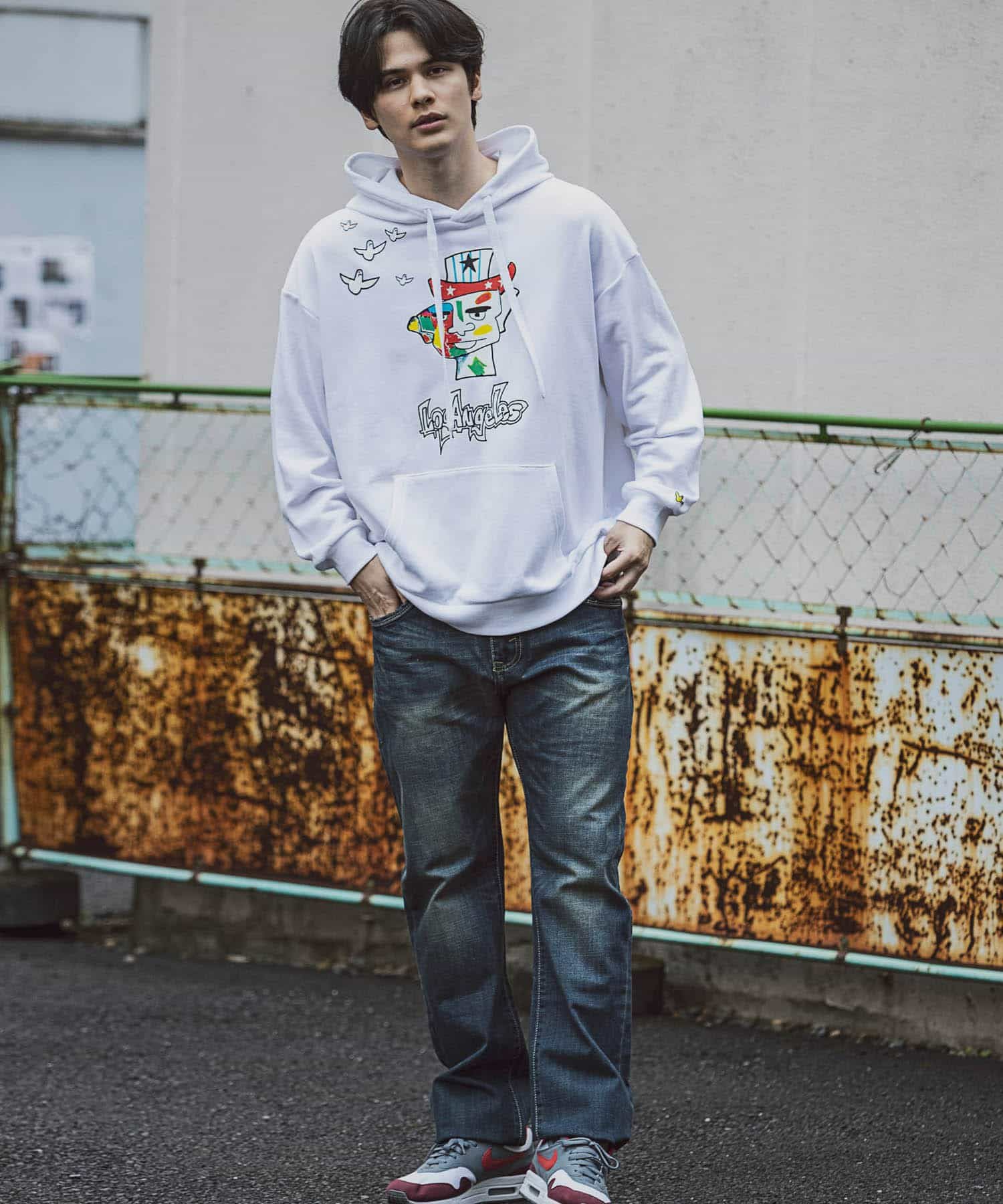 Mark Gonzales(マーク ゴンザレス)スウェットプルオーバーフーディー 
