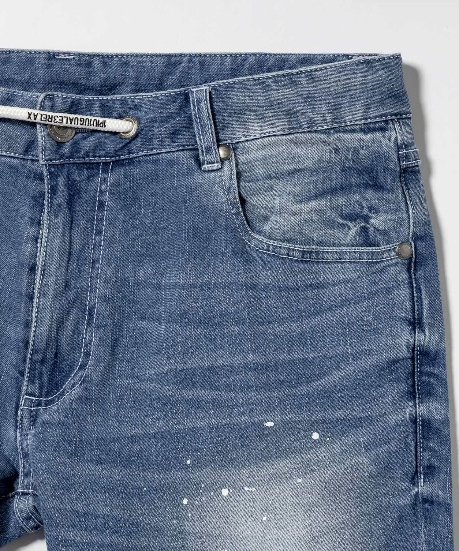 1piu1uguale3 レインボーステッチ デニムパンツ ジーンズ サイズⅢ 1piu1uguale3 - 1PIU1UGUALE3 RAINBOW STITCH REMAKE DENIMの通販 by