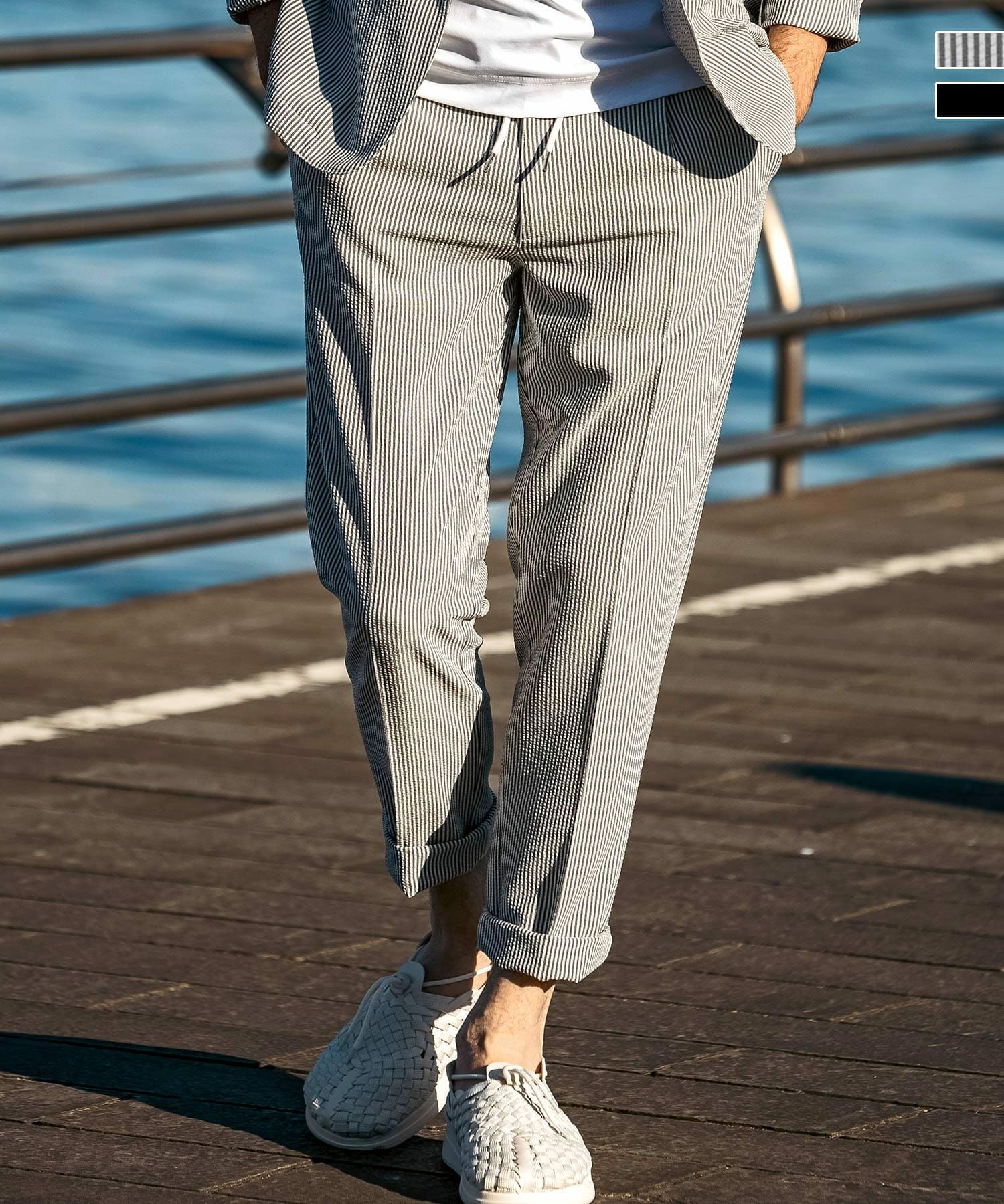 180059 現状品 AKM エイケイエム ギミックメリタリーパンツ M コットン メンズ [1000021827456] SWING EASY PANTS (DOUBLE)（その他パンツ）｜AKM（エイケイエム）の