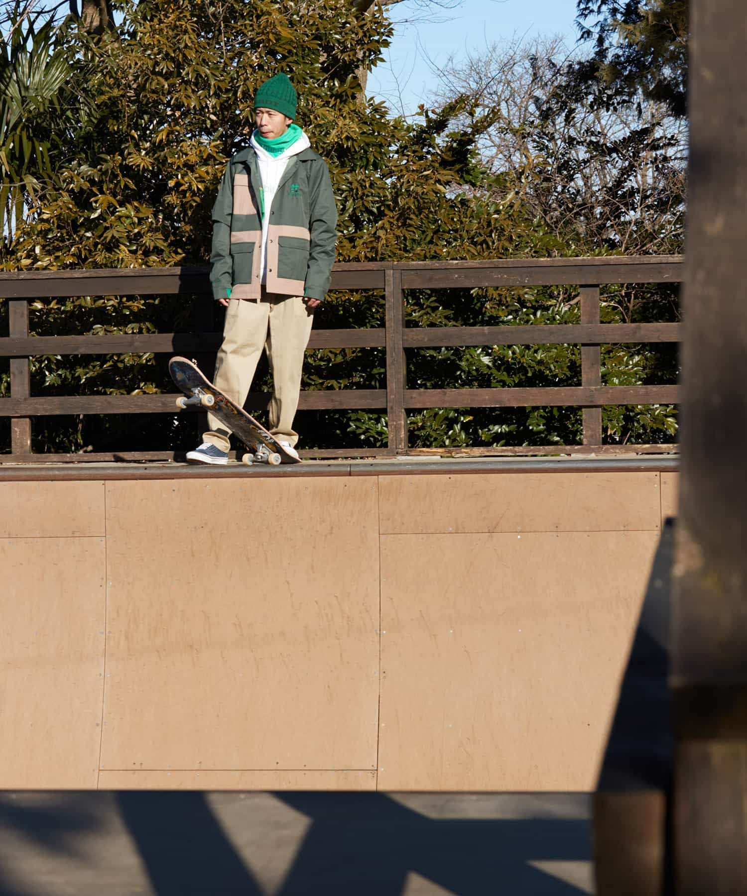 inhabitant インハビ 2way スノーボード コーチジャケット M inhabitant(インハビタント)ECO NYLON Polyester Taffeta 2L