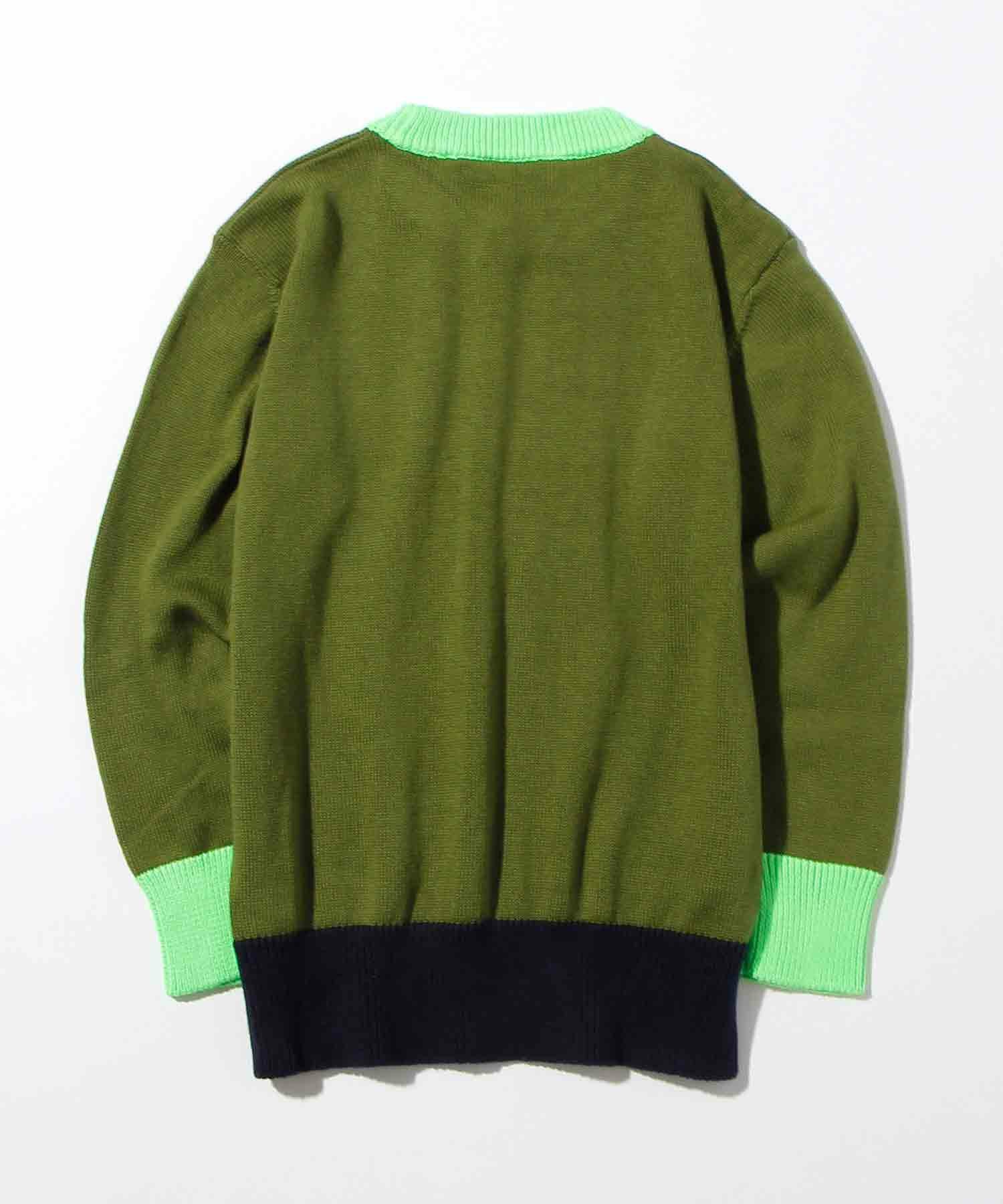 MARNI ロゴニットセーター 長袖 ピンク/グリーン MARNI（マルニ） ニット セーター 入学式 Kids ＆ Junior ウール