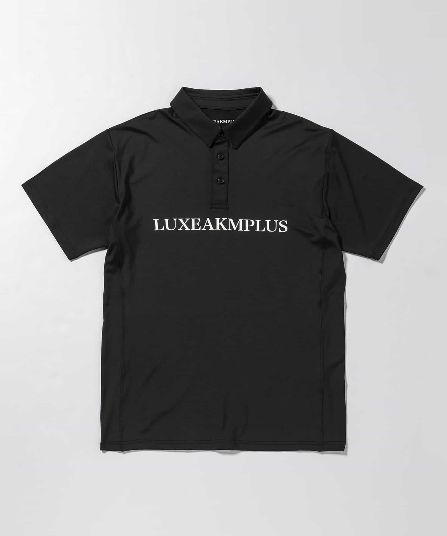 LUXEAKMPLUS ブラック XL 半袖シャツ LUXEAKMPLUS(リュクスエイケイエムプラス)ゴルフ フロントロゴ半袖