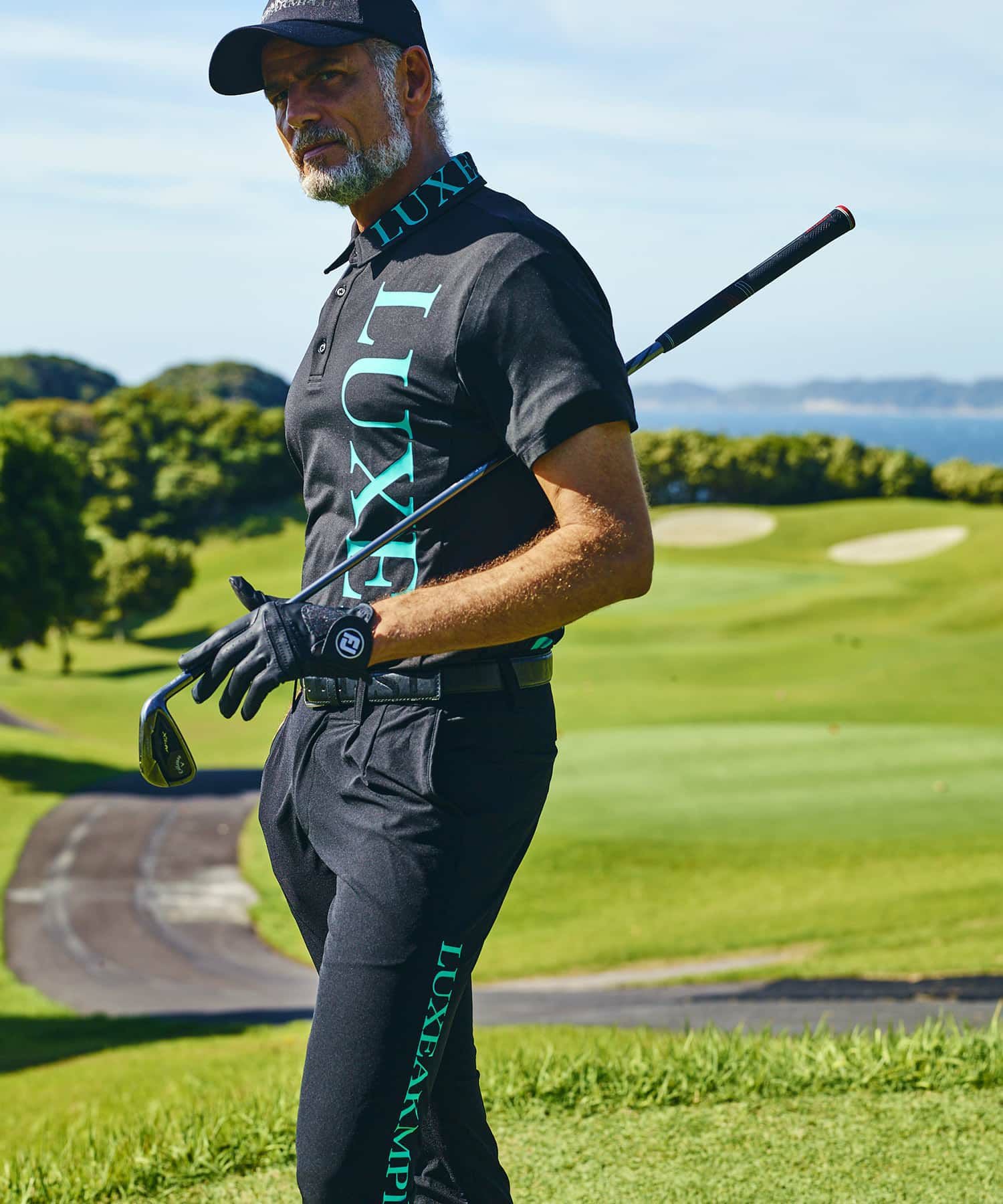 CLUBMAN　rough & swell ブラック ゴルフパンツ L rough&swell［ラフアンドスウェル］GLASGOW PANTS/ブラックウォッチ
