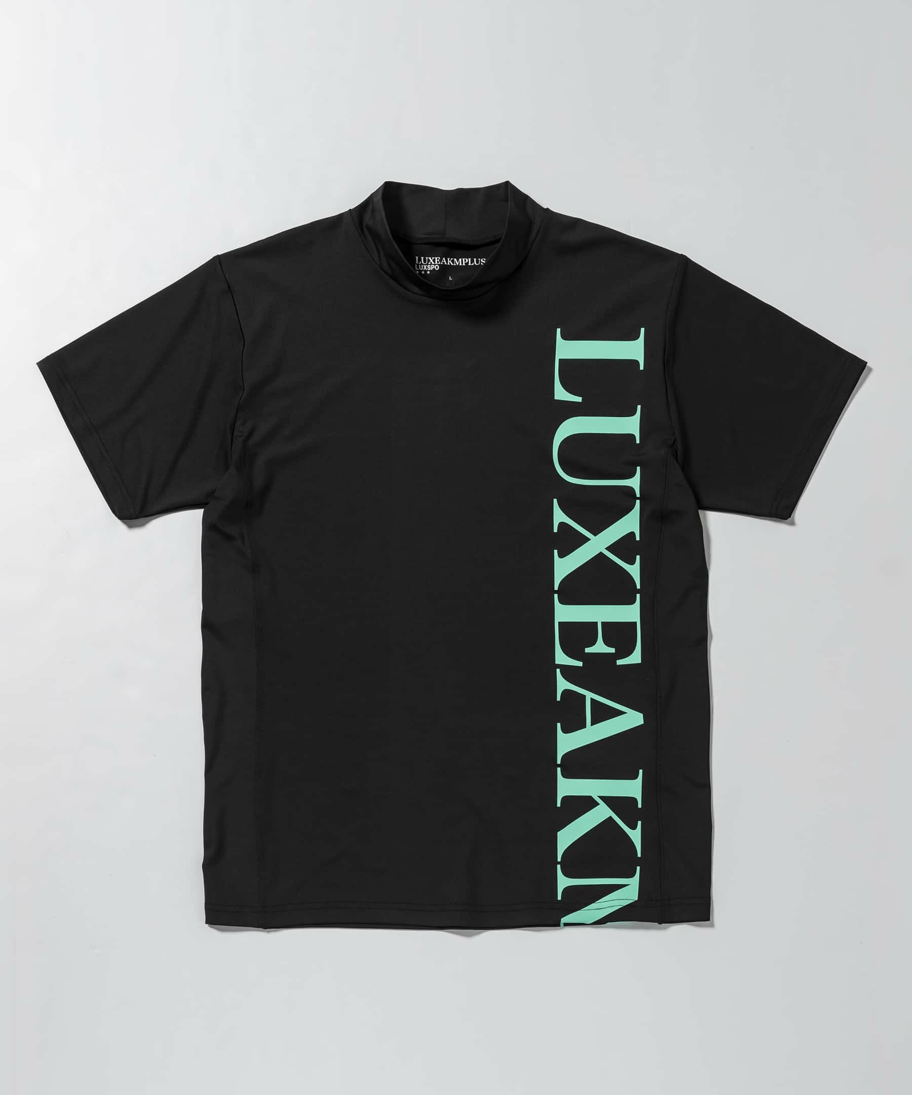 LUXEAKMPLUS ブラック XL 半袖シャツ LUXEAKMPLUS(リュクスエイケイエムプラス)ゴルフ バーチカルロゴ半袖
