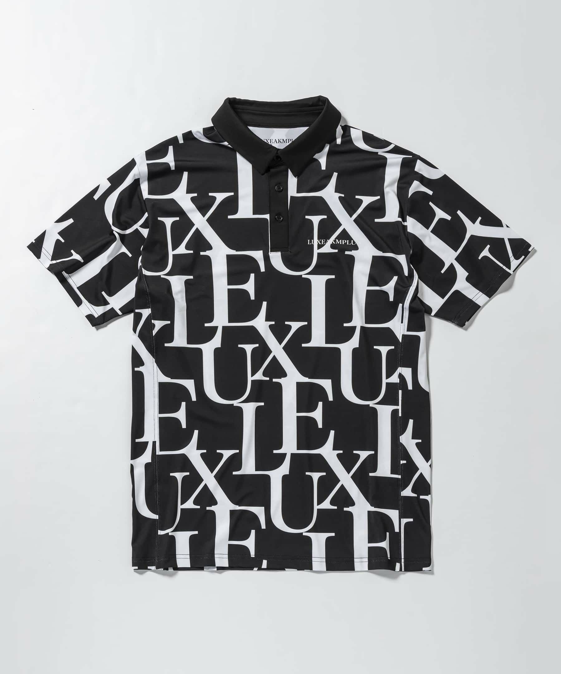 LUXEAKMPLUS(リュクスエイケイエムプラス)ゴルフ 総柄ロゴ半袖