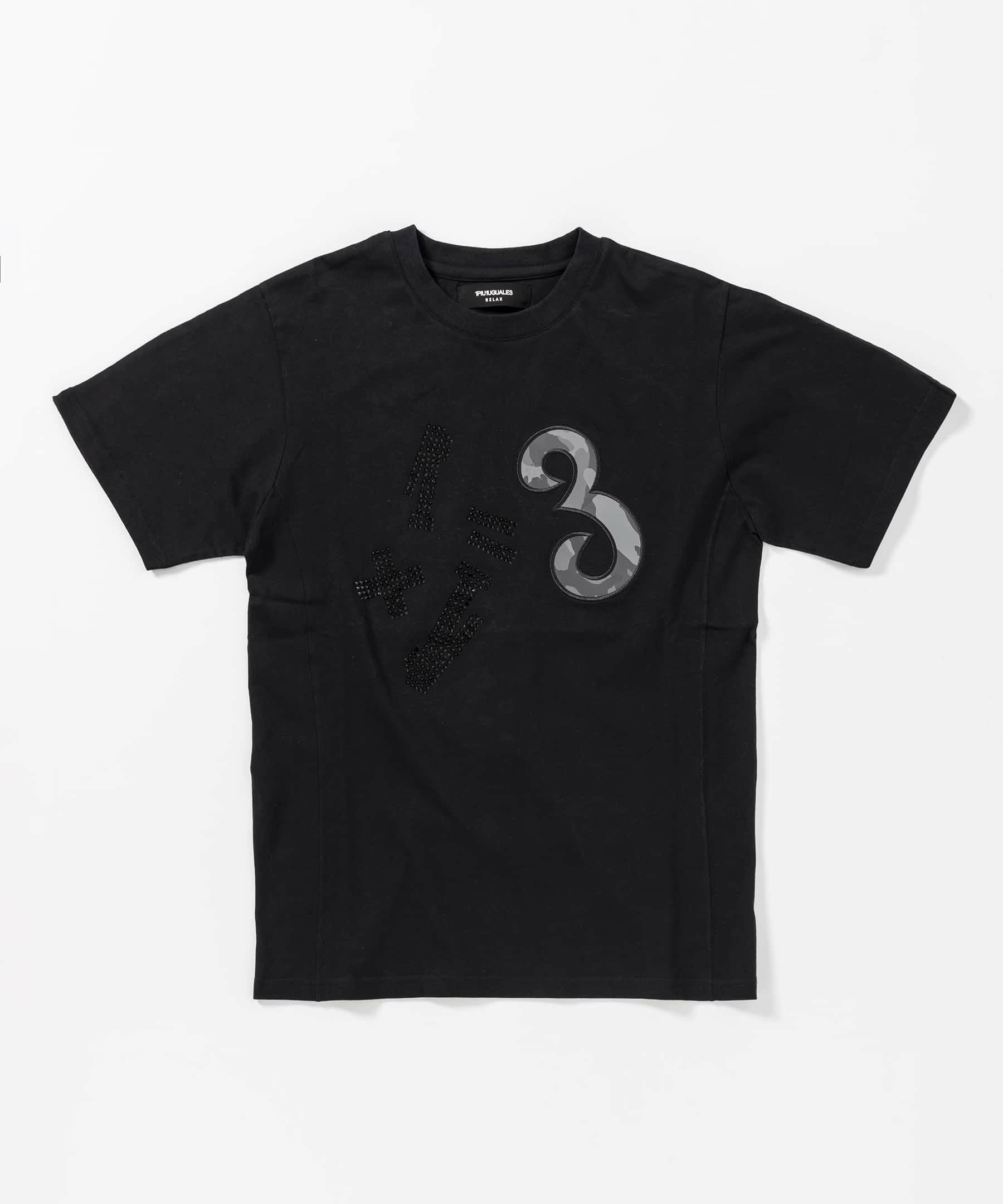 1PIU1UGUALE3 総柄ロゴ Tシャツ 1PIU1UGUALE3 RELAX(ウノピゥウノウグァーレトレ リラックス)ライン