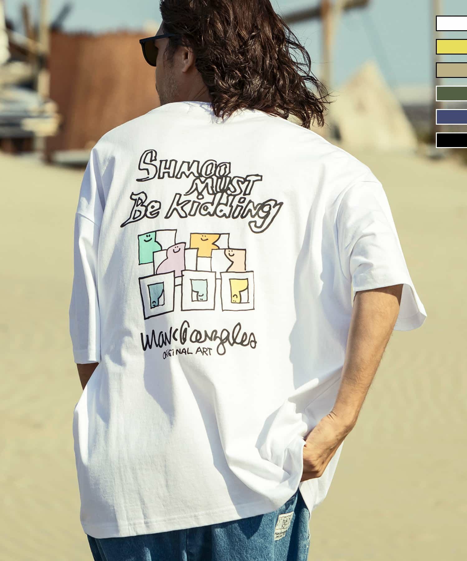 マークゴンザレス メンズ フーディー Tシャツ L 静電フロッキーBIG スウェット S&frasl;S TEE 2H7-15357 半袖スウェット