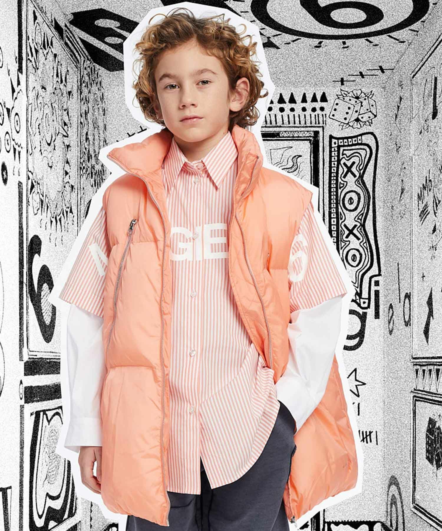 【最終価格】 MM6 シャツブルゾン ここのえ期 ほつれあり MM6 Maison Margiela(エムエム6 メゾン マルジェラ)Kids & Junior
