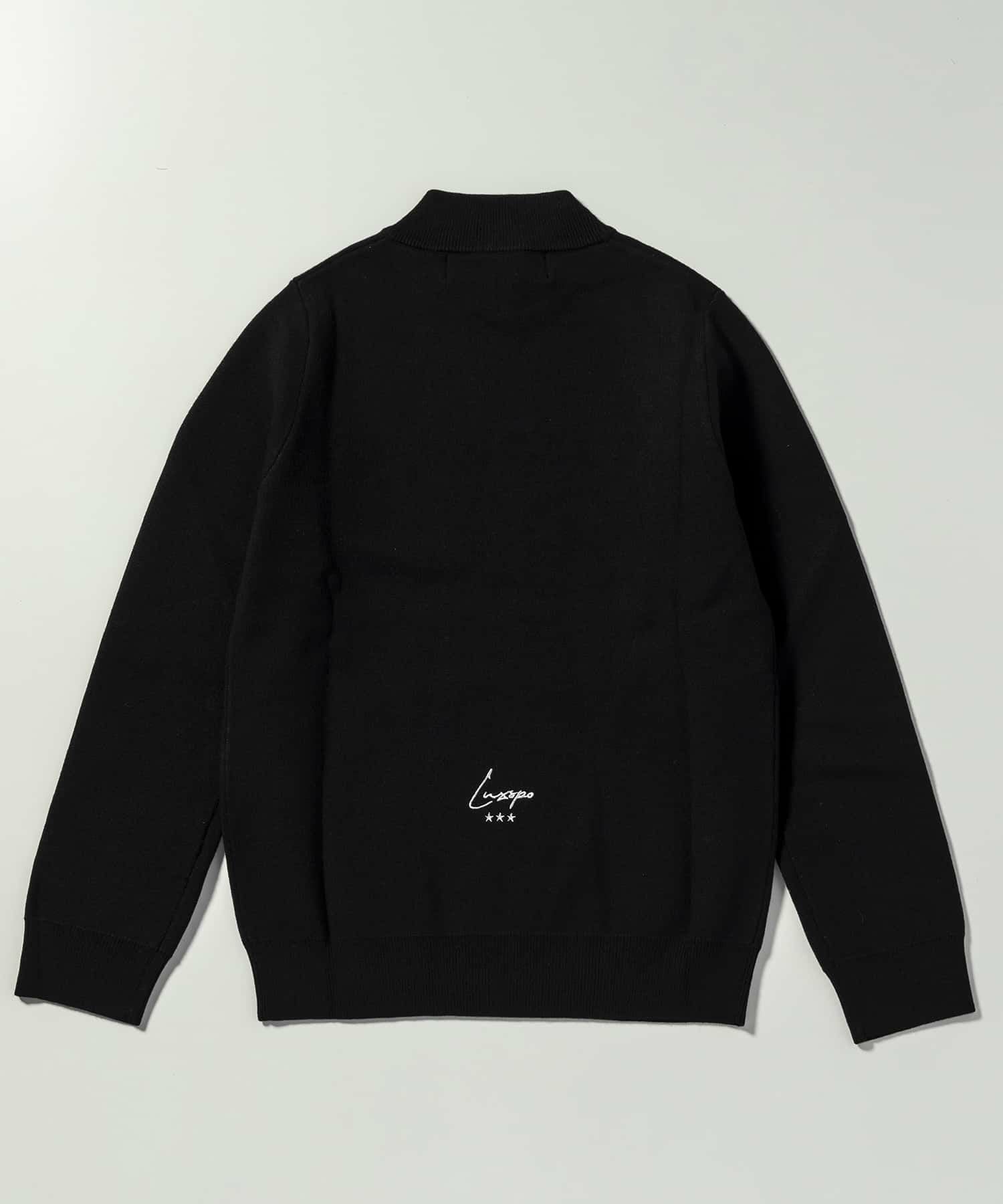 【未使用】定価3.5万円 PGG ロゴニット ブラック レディース Mサイズ LUXEAKMPLUS(リュクスエイケイエムプラス)ゴルフ フロントロゴモック