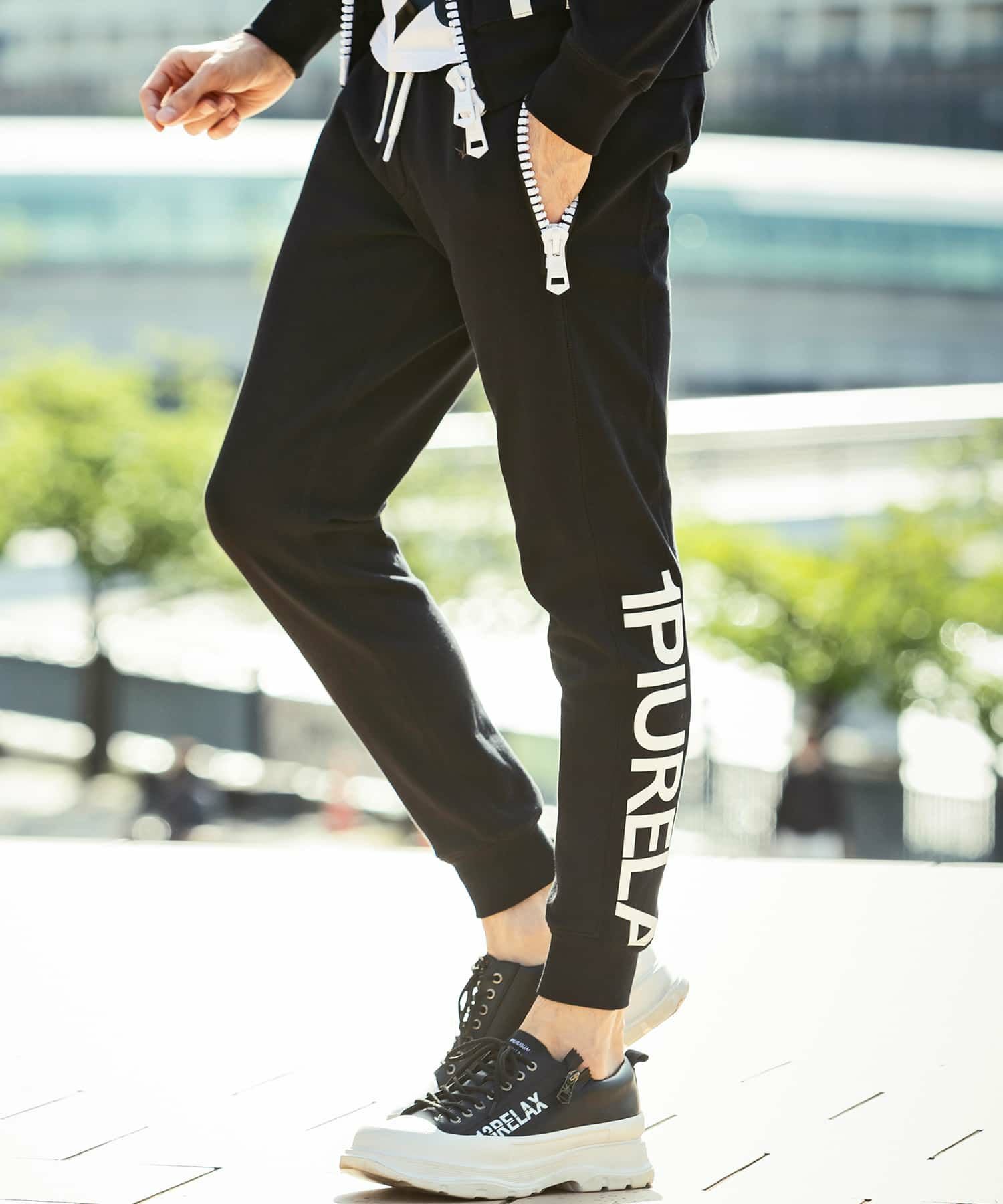 1PIU1UGUALE3 RELAX スウェットパンツ　Lサイズ 1PIU1UGUALE3 RELAX 裾ロゴテックスウェットパンツ パンツ メンズ