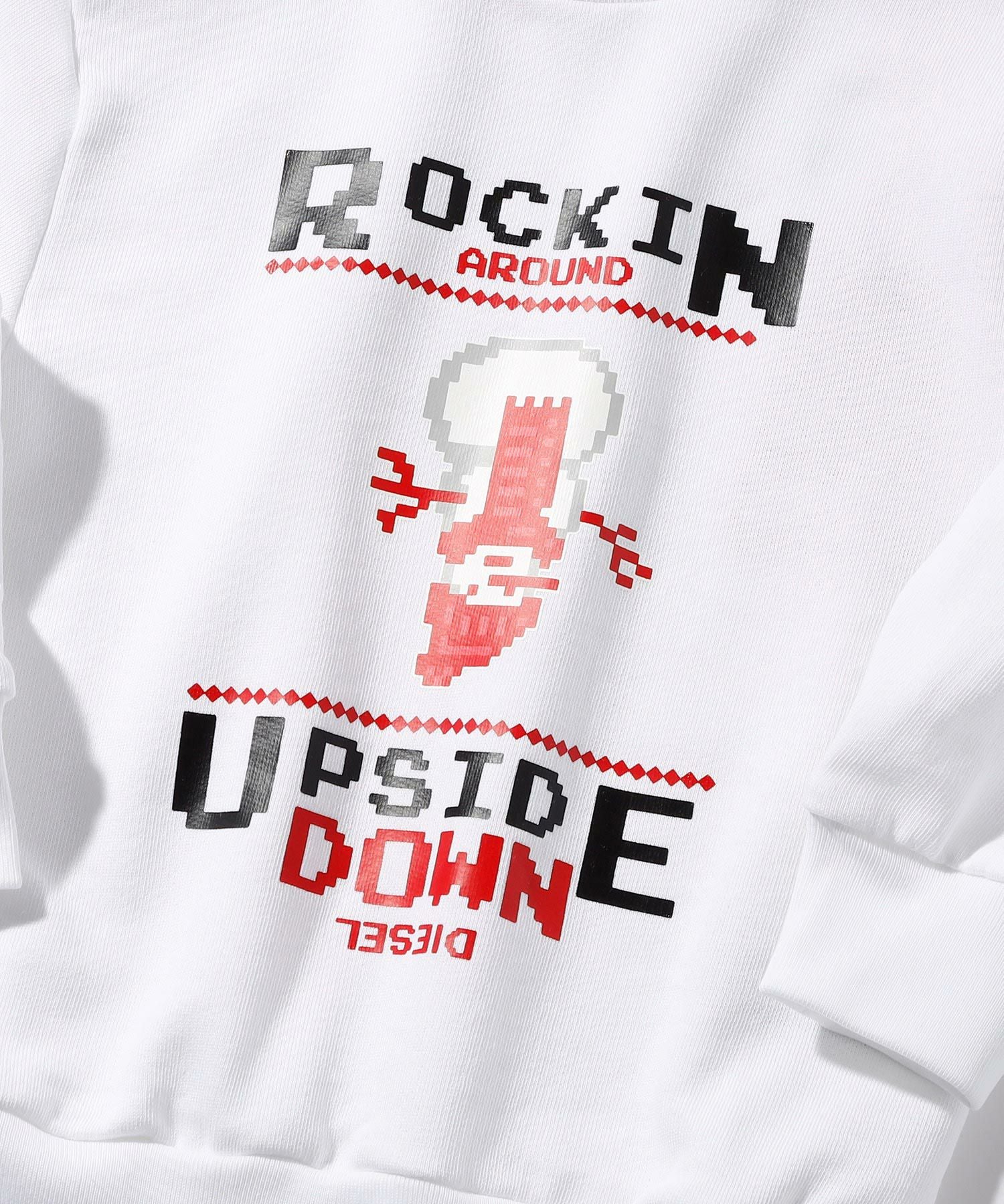 洗練されたデザイン　DIESEL BABY　ロゴスウェット　ブラック　18M DIESEL（ディーゼル） ブランドロゴ スウェット プルオーバー 男の子