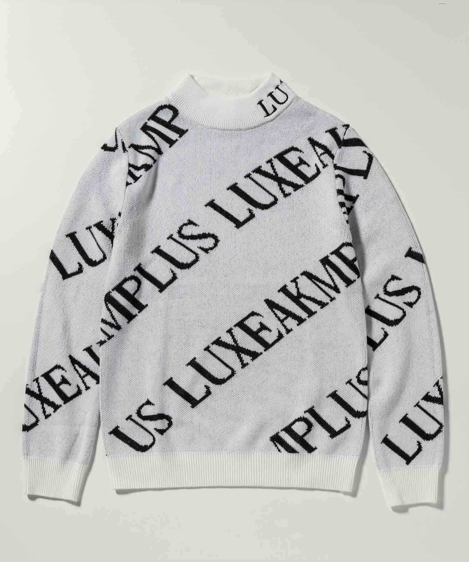 LUXEAKMPLUS(リュクスエイケイエムプラス)ゴルフ 総柄ロゴモックネック