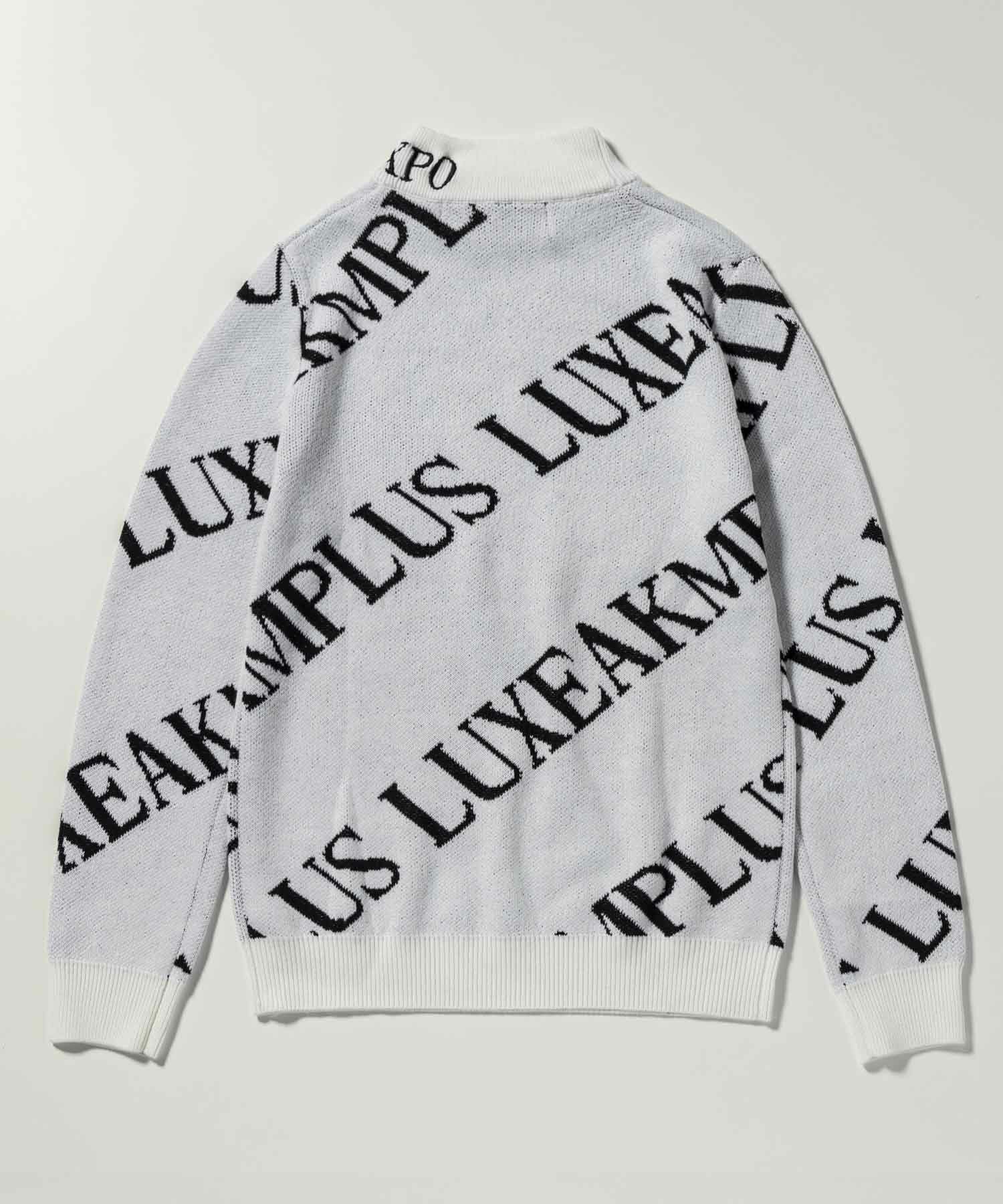 LUXEAKMPLUS(リュクスエイケイエムプラス)ゴルフ 総柄ロゴモックネック