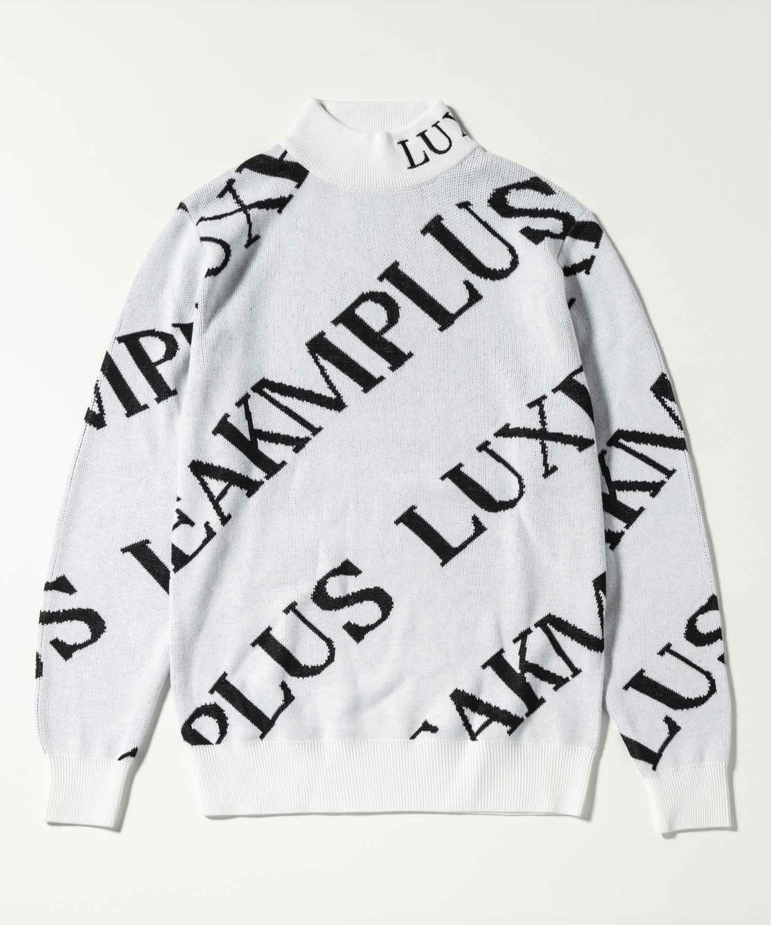 LUXEAKMPLUS(リュクスエイケイエムプラス)ゴルフ 総柄ロゴモックネック