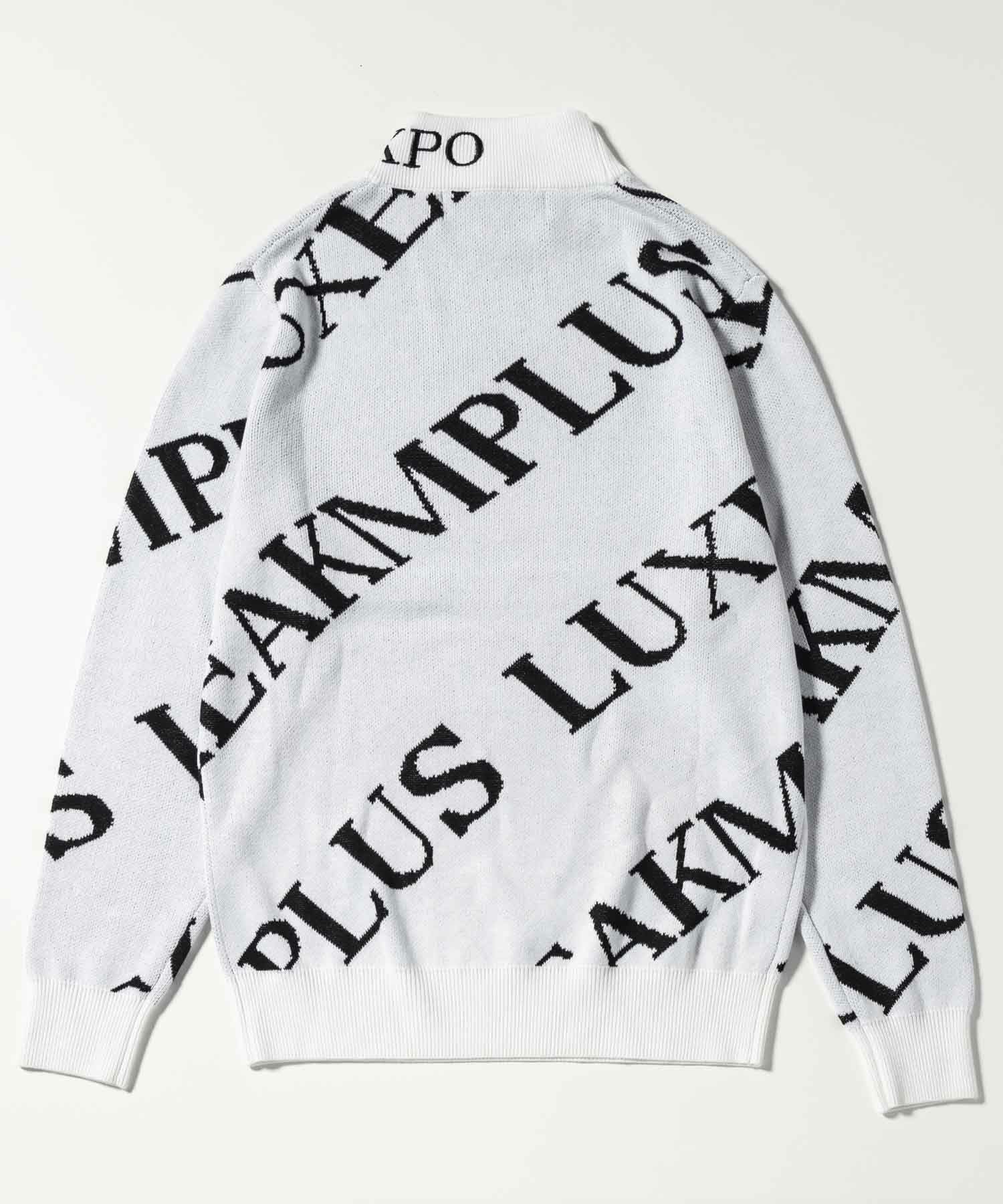 LUXEAKMPLUS(リュクスエイケイエムプラス)ゴルフ 総柄ロゴモックネック