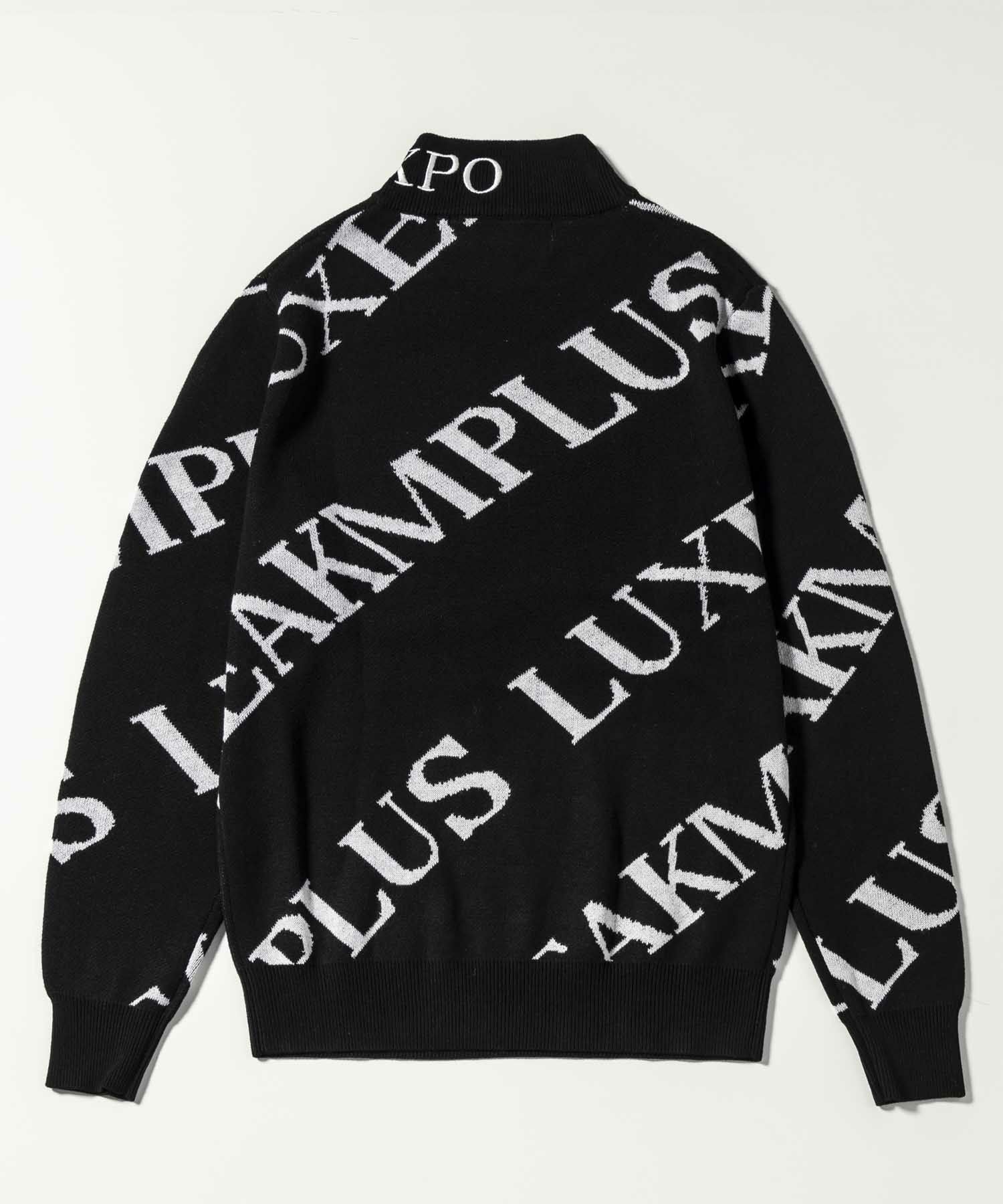 LUXEAKMPLUS(リュクスエイケイエムプラス)ゴルフ 総柄ロゴモックネック