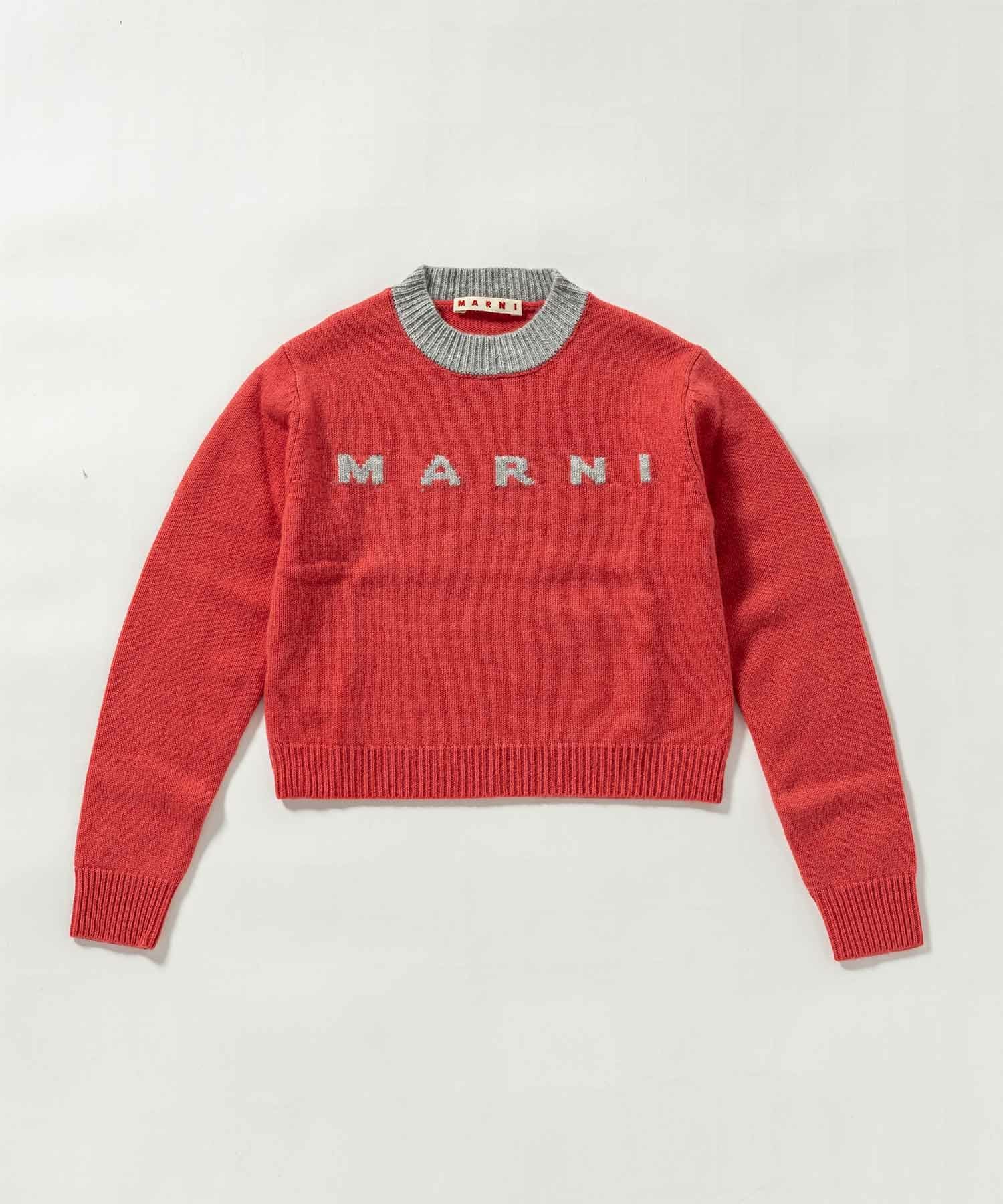 MARNI マルニ　長袖トップス　カットソー　ブルゾン　赤　40 クルーネック MARNI（マルニ） セーター MARNI Stitch Wool Knit DVMD0146Q0 UFH533
