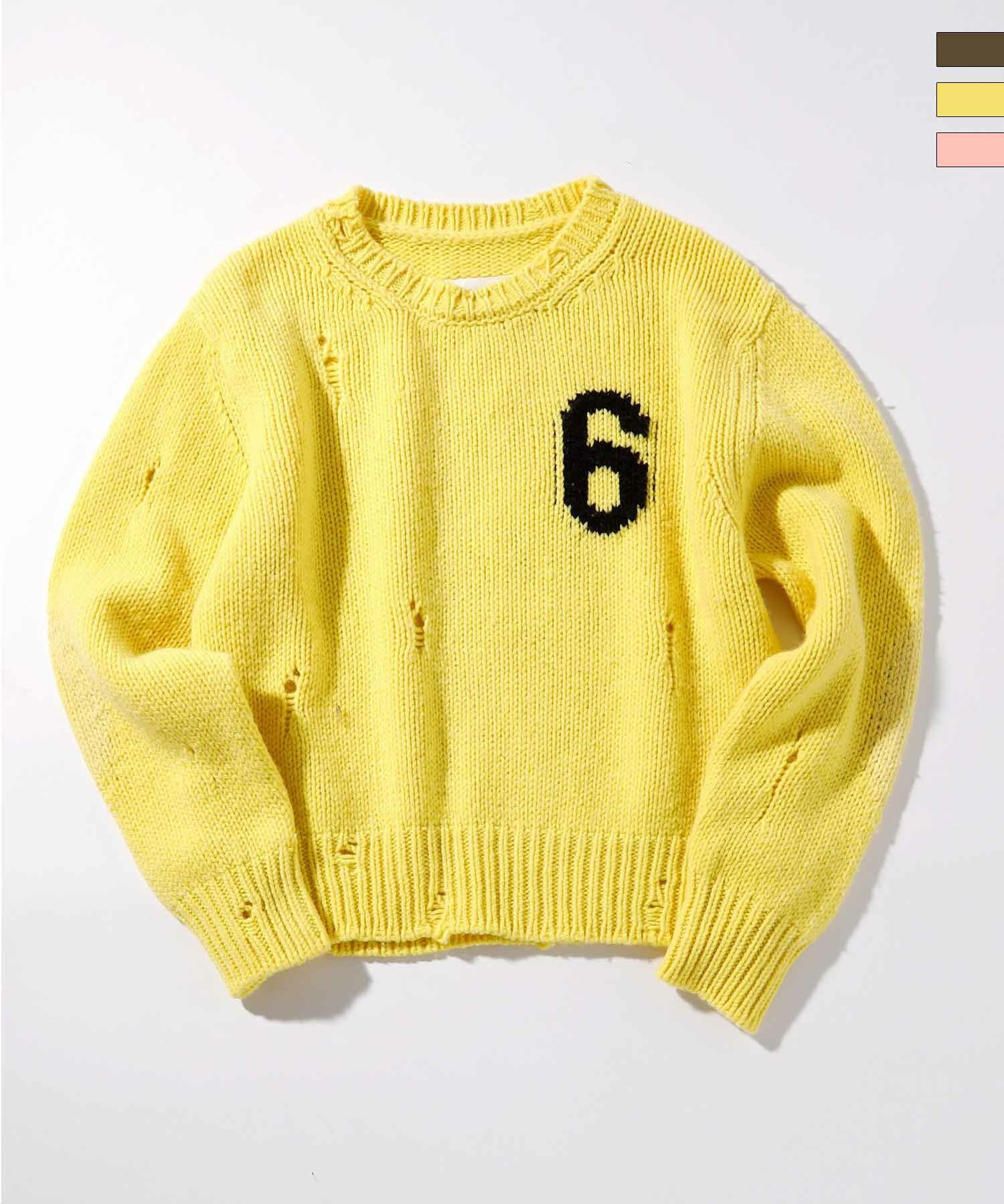 ●新品/正規品● MM6 Maison Margiela ロゴ ニット MM6 - MM6 Maison Margiela ロゴリブニットの通販 by SHOP｜エムエム