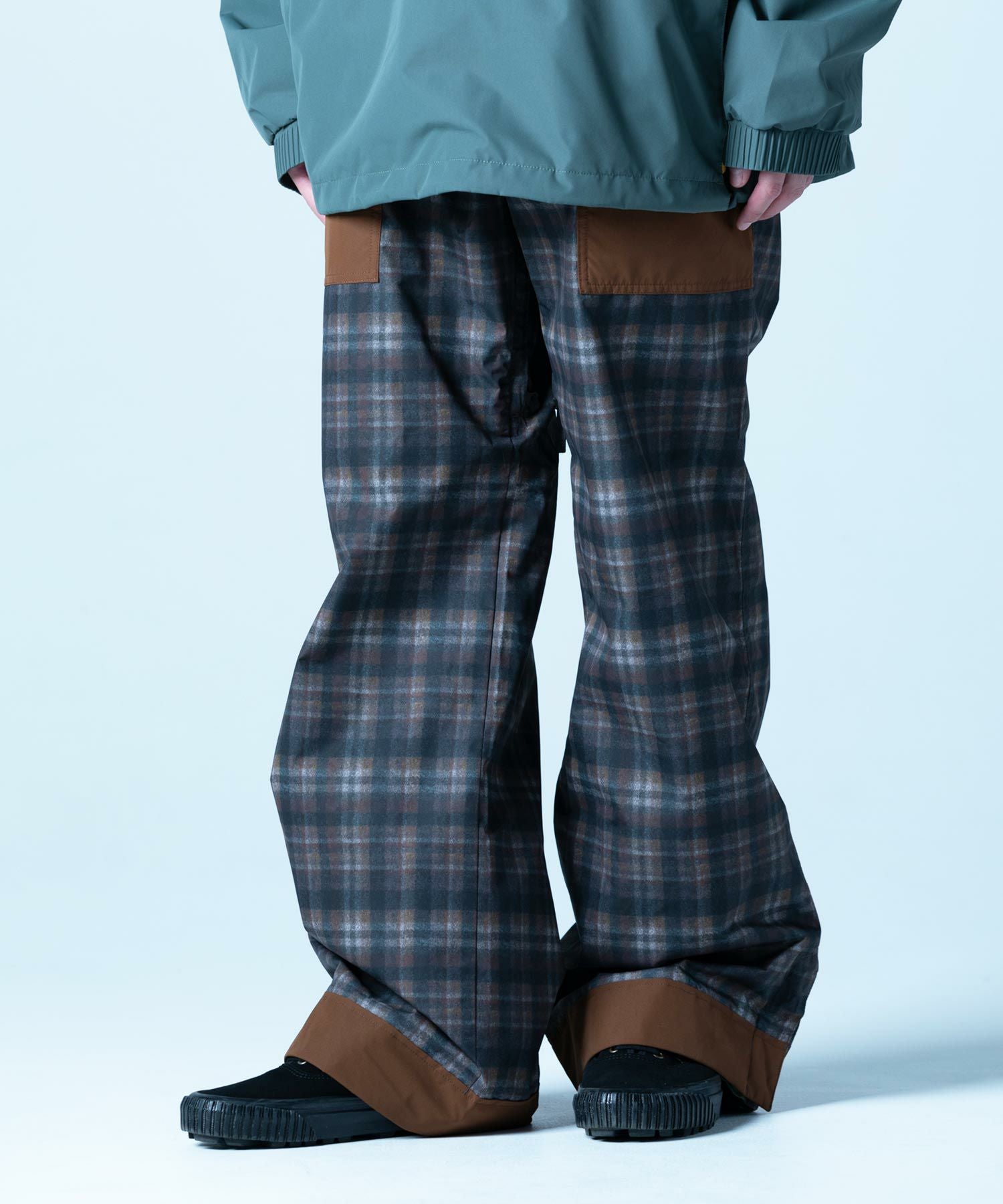 INHABITANT インハビタント スノーボードウェア パンツ チェック柄 inhabitant(インハビタント)ニーパッチスノーパンツ/スキーウェア