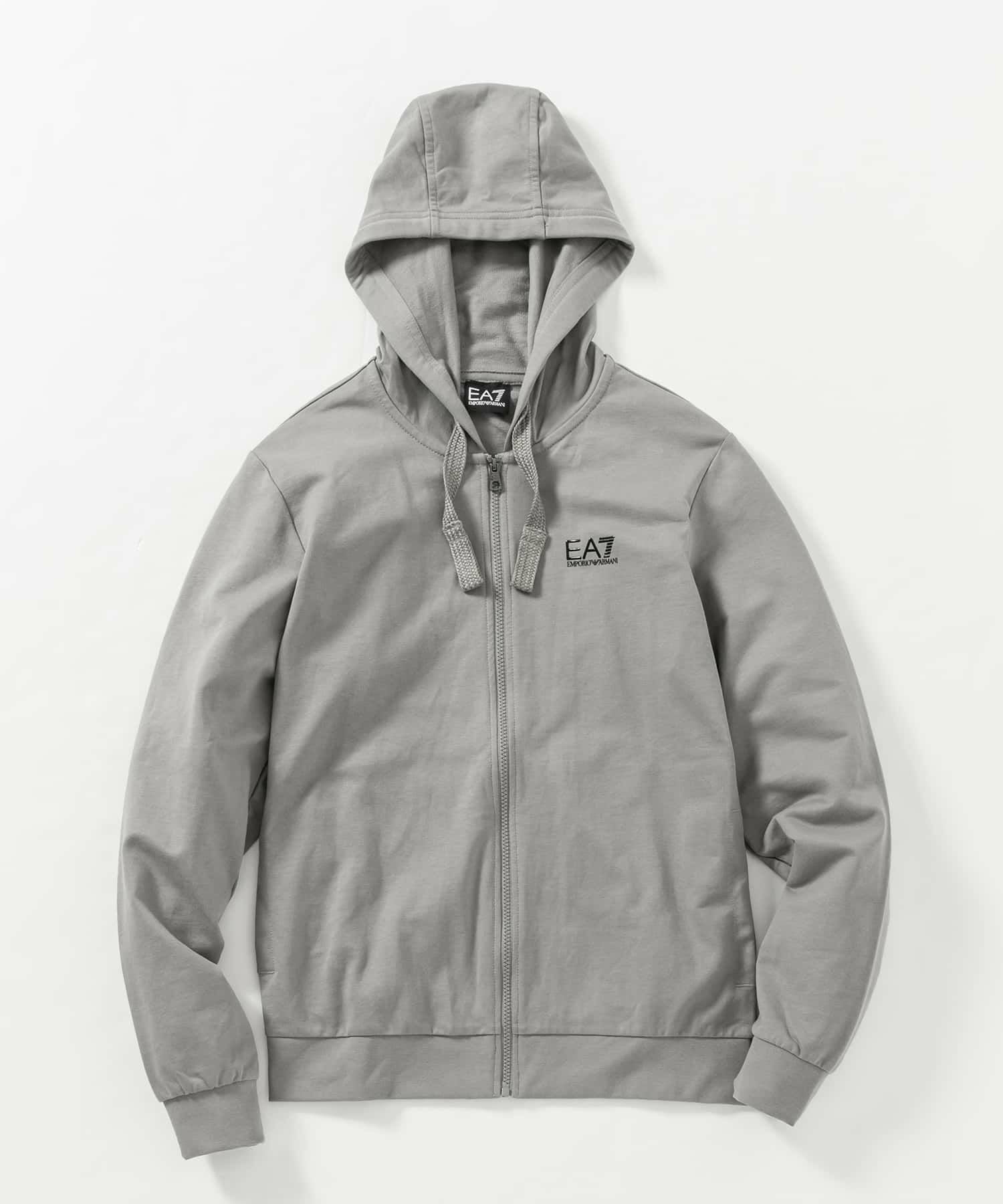 EA7 Emporio Armani グレー パーカー EMPORIO ARMANI EA7(イーエーセブン)TRAIN CORE ID M HOODIE FZ COFT