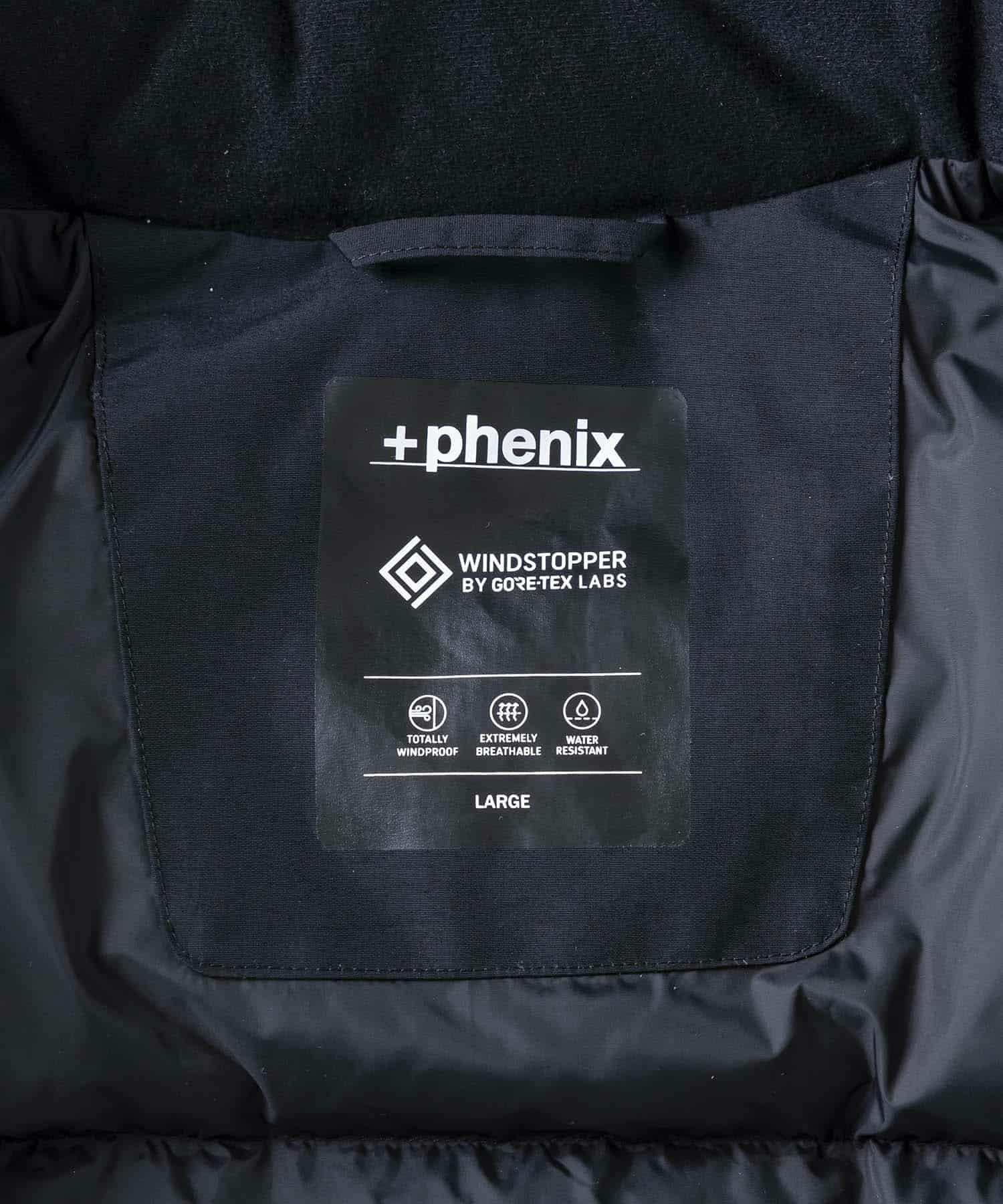 Plus Phenix GORE-TEX (ブラック)サイズL phenix（プラスフェニックス） ダウンジャケット ダウン メンズ