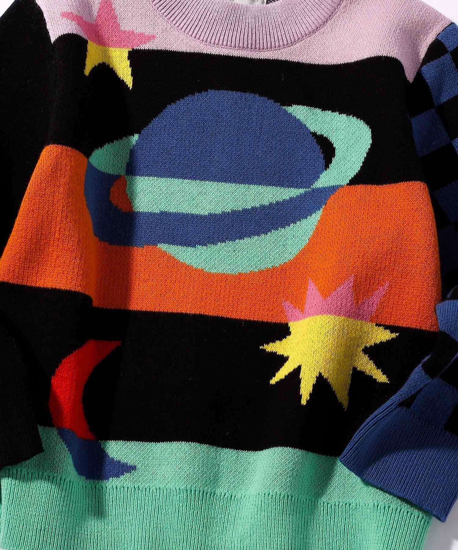 美品▲Stella McCartney ステラマッカートニー ディズニーコラボ ファンタジア レインボー ミッキー コットンニット セーター マルチ S イタリア製 正規品 レディース 美品△Stella McCartney ステラマッカートニー ディズニーコラボ