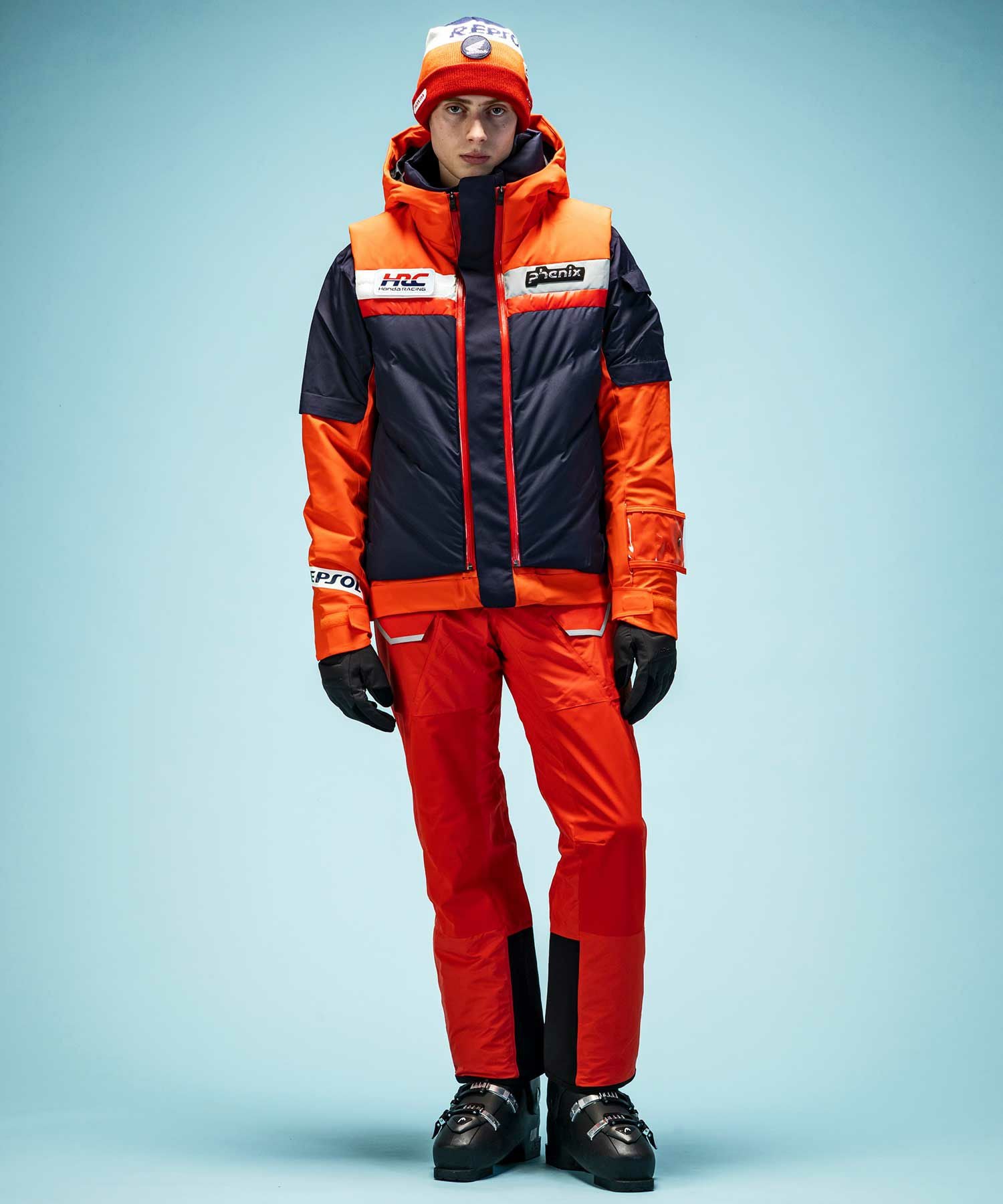 Phenix スキーウェア オレンジ/レッド phenix(フェニックス)Honda 3way Jacket/HONDA メンズ/スキー/スキー