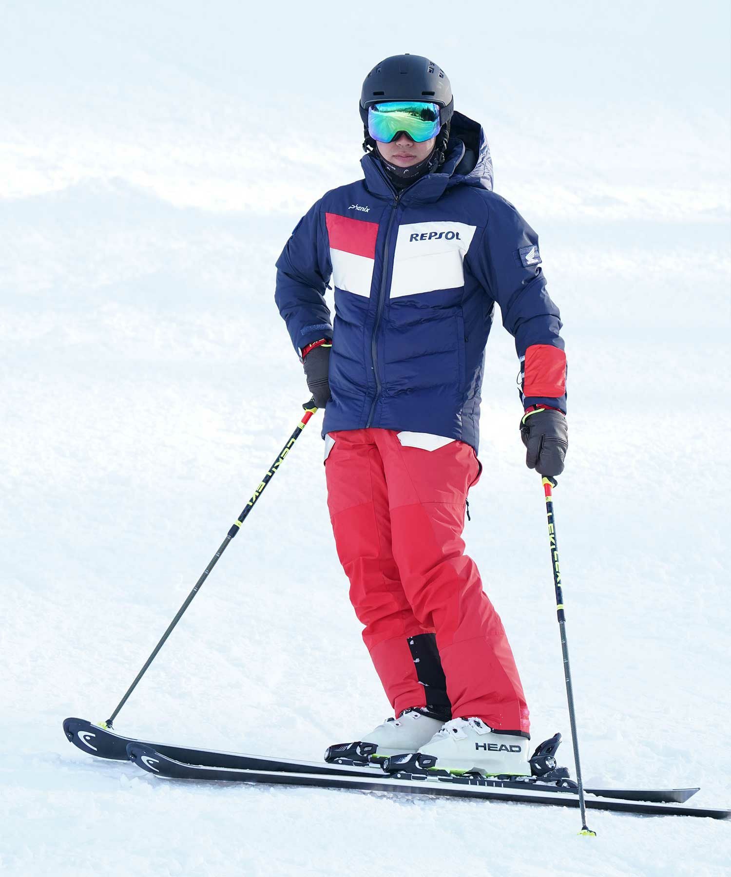 shino758★phenix フード付きスキーウェア 赤/紺170cm Phoenix phenix Pentagon Line Jacket / FORMULA Men's / Ski Wear / Outer