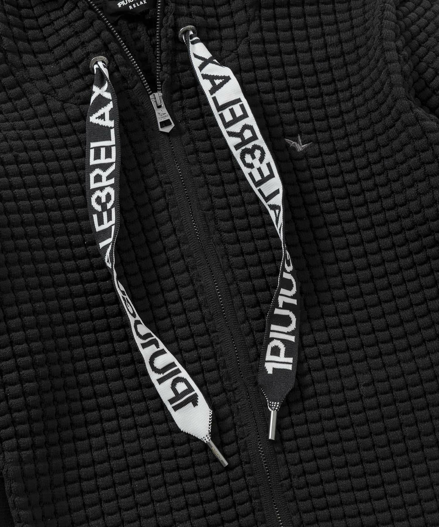 POLY WAFFLE HOODIE / スピンドルロゴ ワッフルパーカー 1PIU1UGUALE3 RELAX(ウノピゥウノウグァーレトレ リラックス