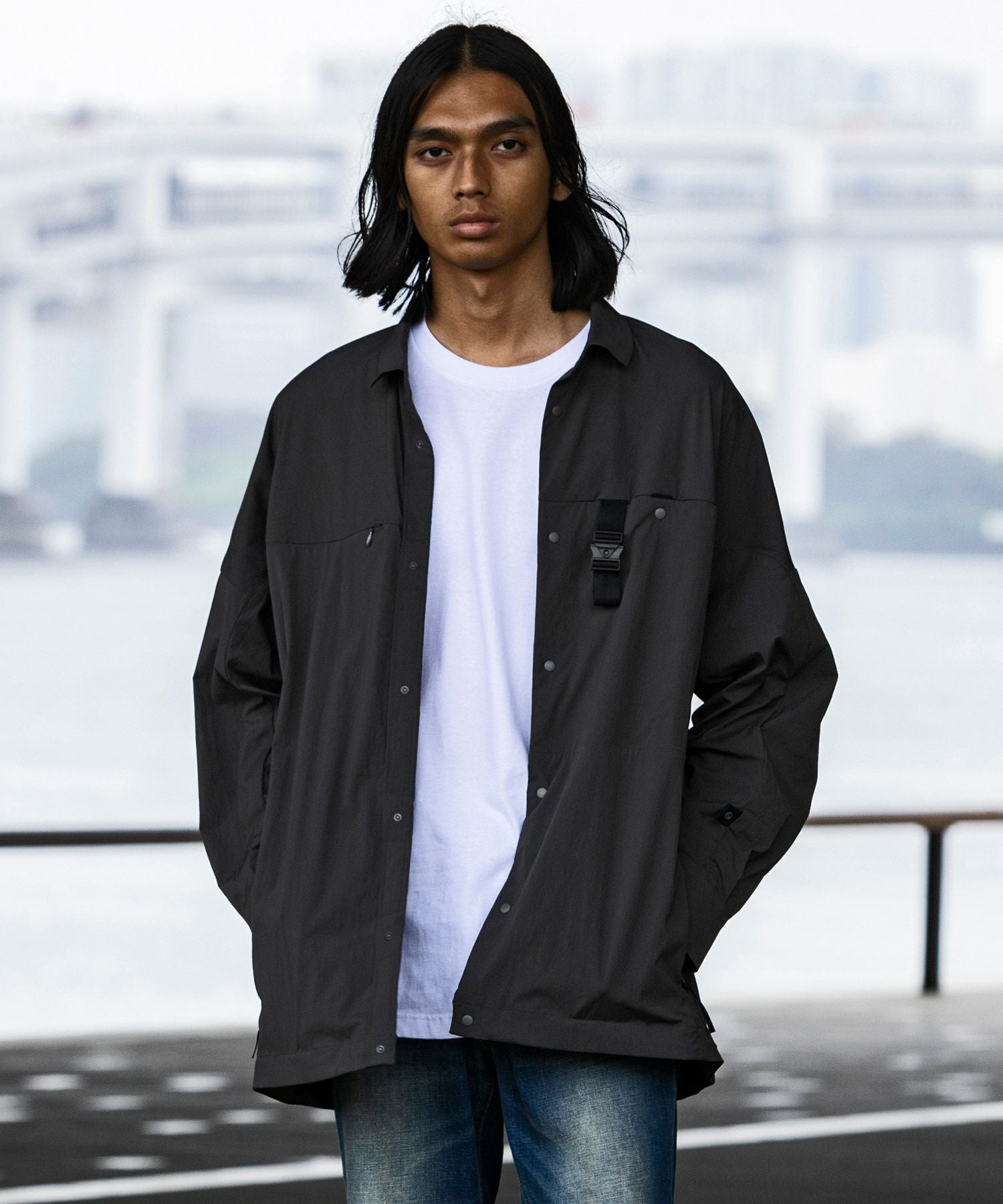 K。PING PHOENIX LL ブラックシャツ2枚 MENS】ロングスリーブシャツ 中綿入りシャツ Insuluted air shirts