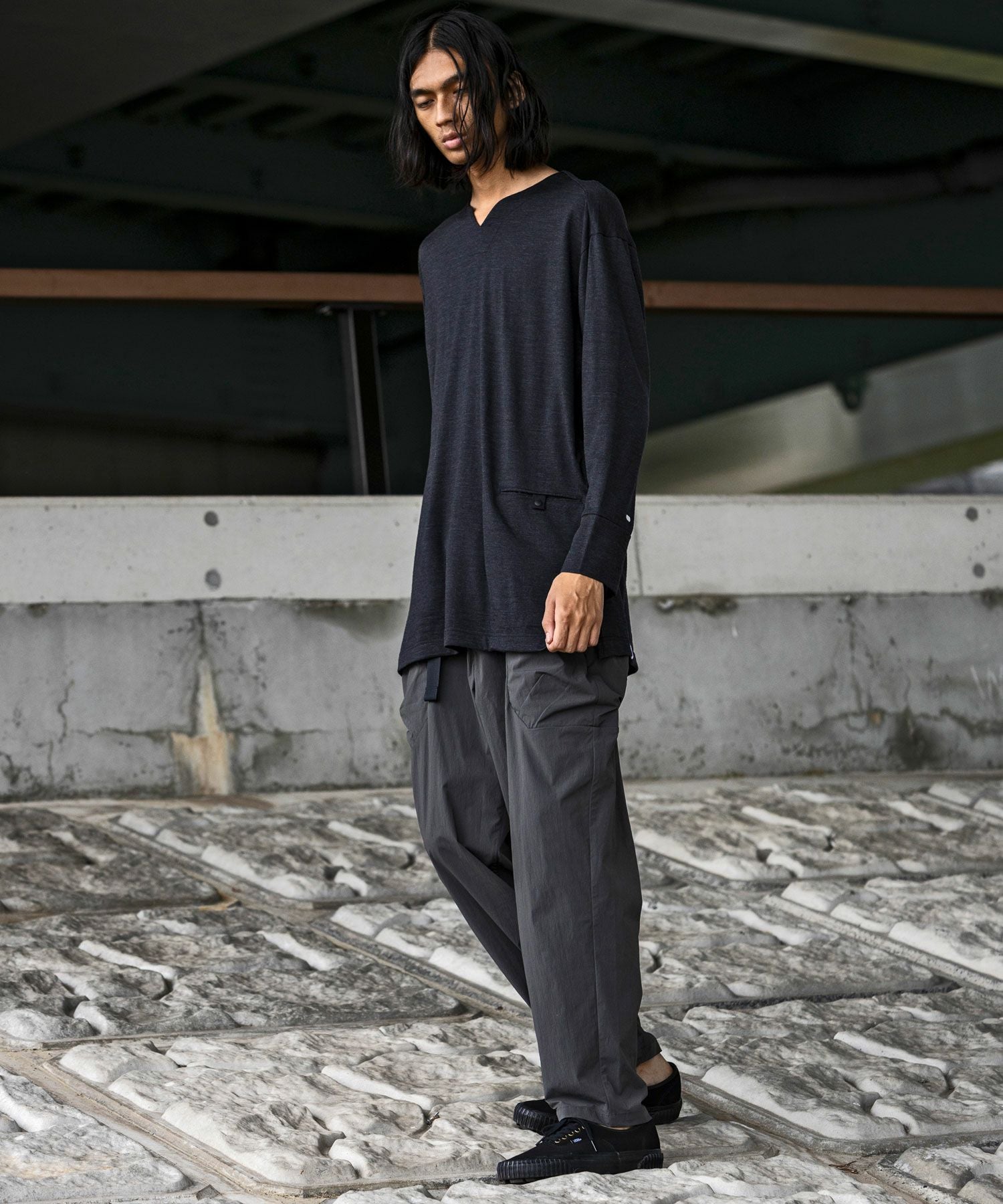 即日発送　新品タグ付　Pot French Sleeve Knit black alk phenix(アルクフェニックス)Zak Pants KAR/ザックパンツ/ザック