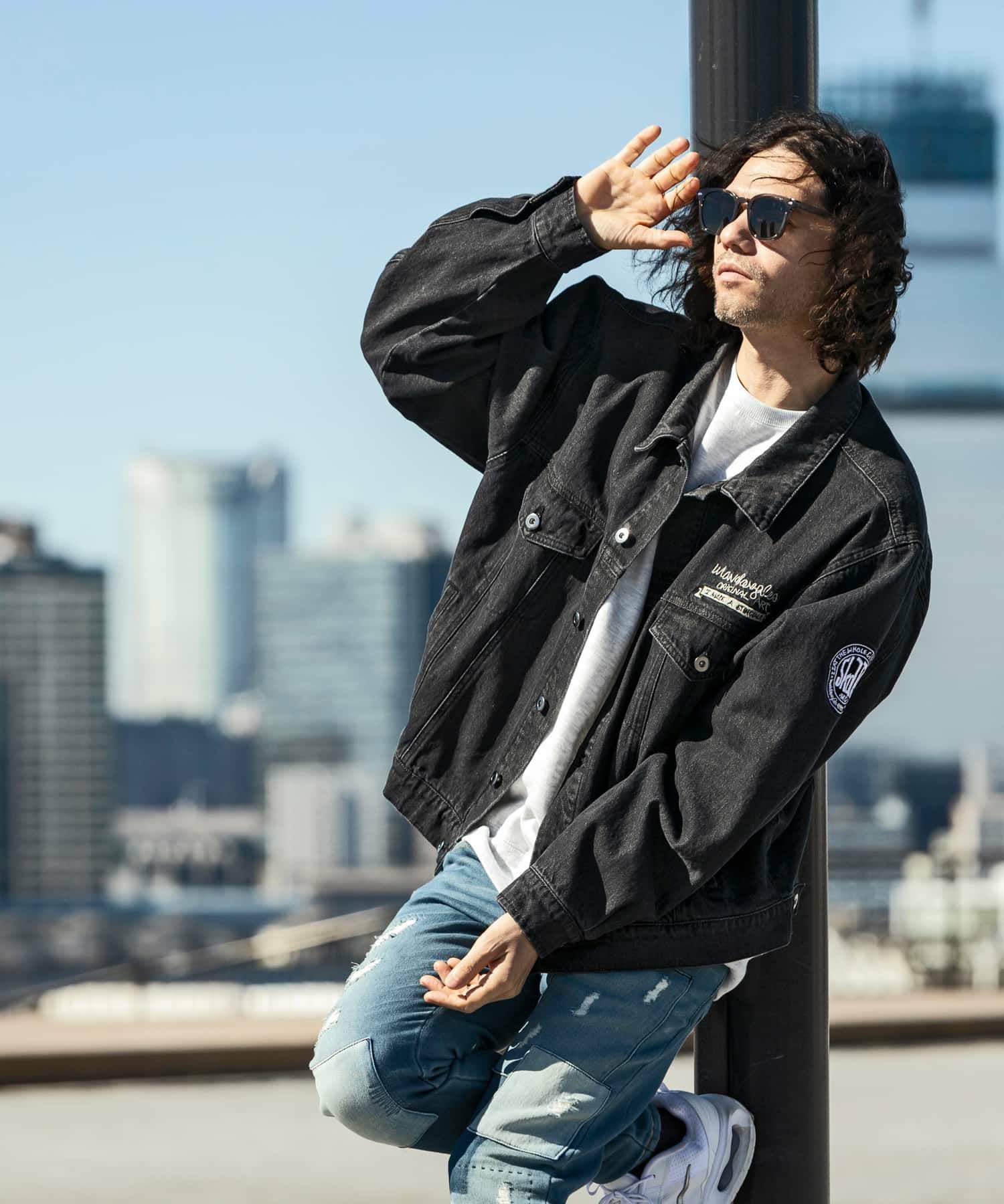 mark Gonzalez マークゴンザレス　ジャケット Mark Gonzales(マーク ゴンザレス)オーバーサイズデニムジャケット