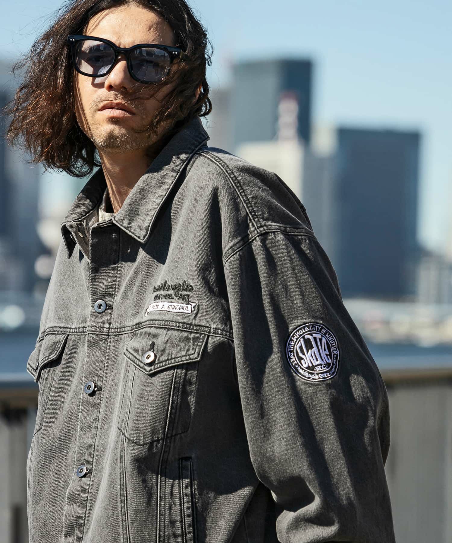 mark Gonzalez マークゴンザレス　ジャケット Mark Gonzales(マーク ゴンザレス)オーバーサイズデニムジャケット