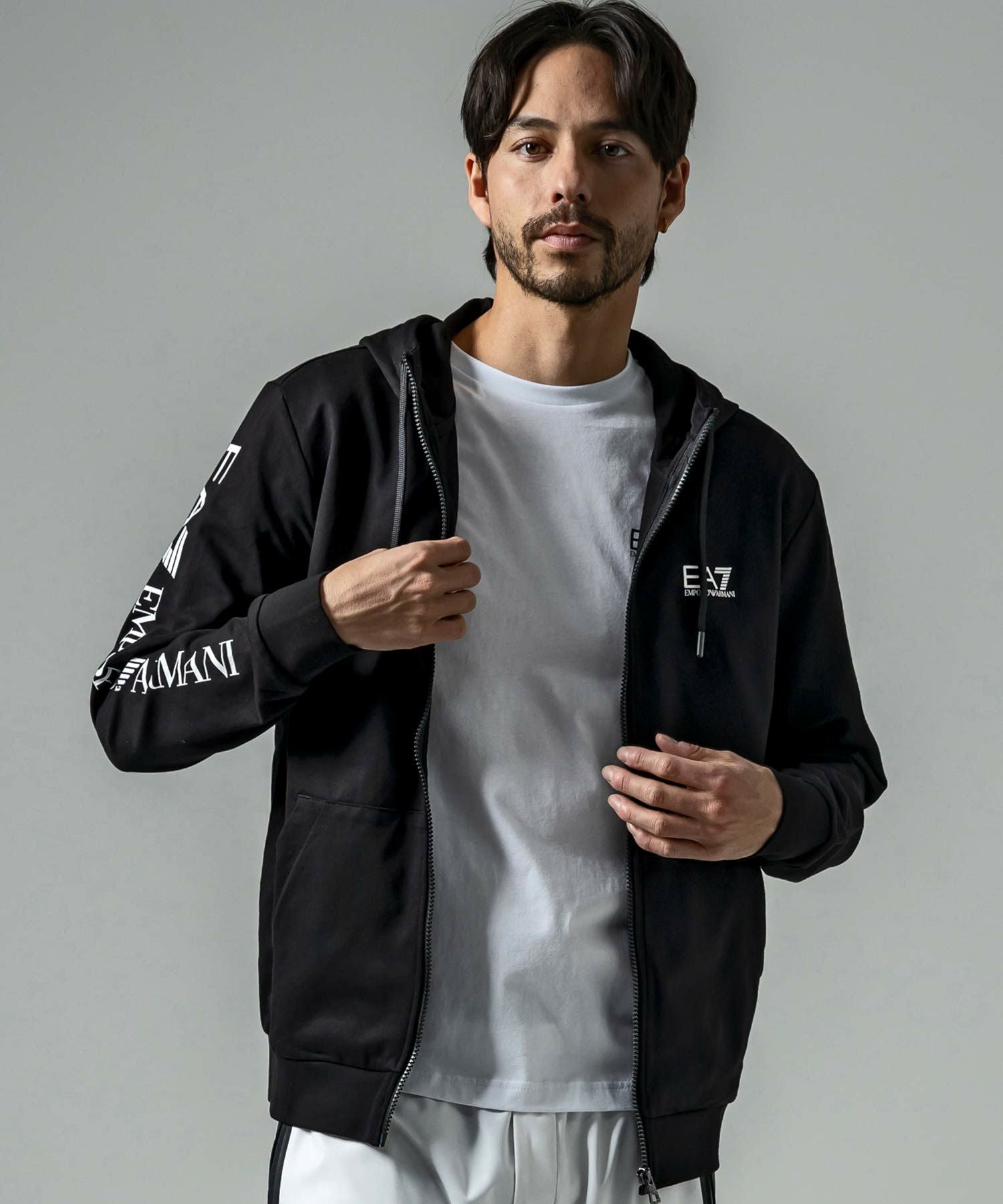 EMPORIO ARMANI EA7(イーエーセブン)TRAIN LOGO SERIES M HOODIE FZ