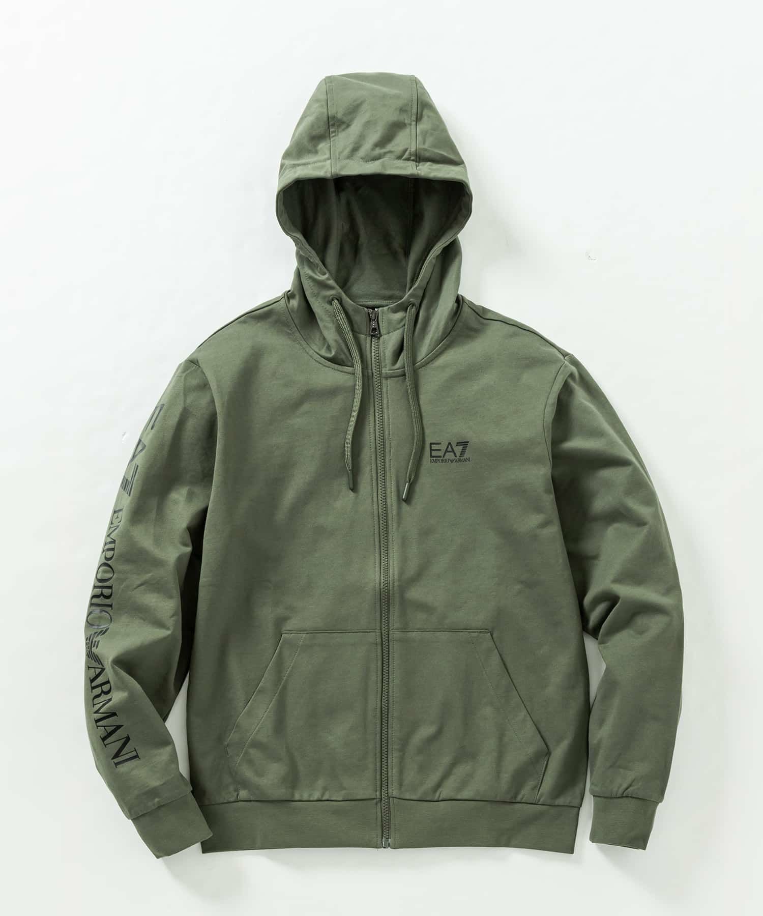 【未使用品】EMPORIO ARMANI EA7 ロゴプリント ジップパーカー EA7 EMPORIO ARMANI エアセッテ エンポリオアルマーニ パーカー