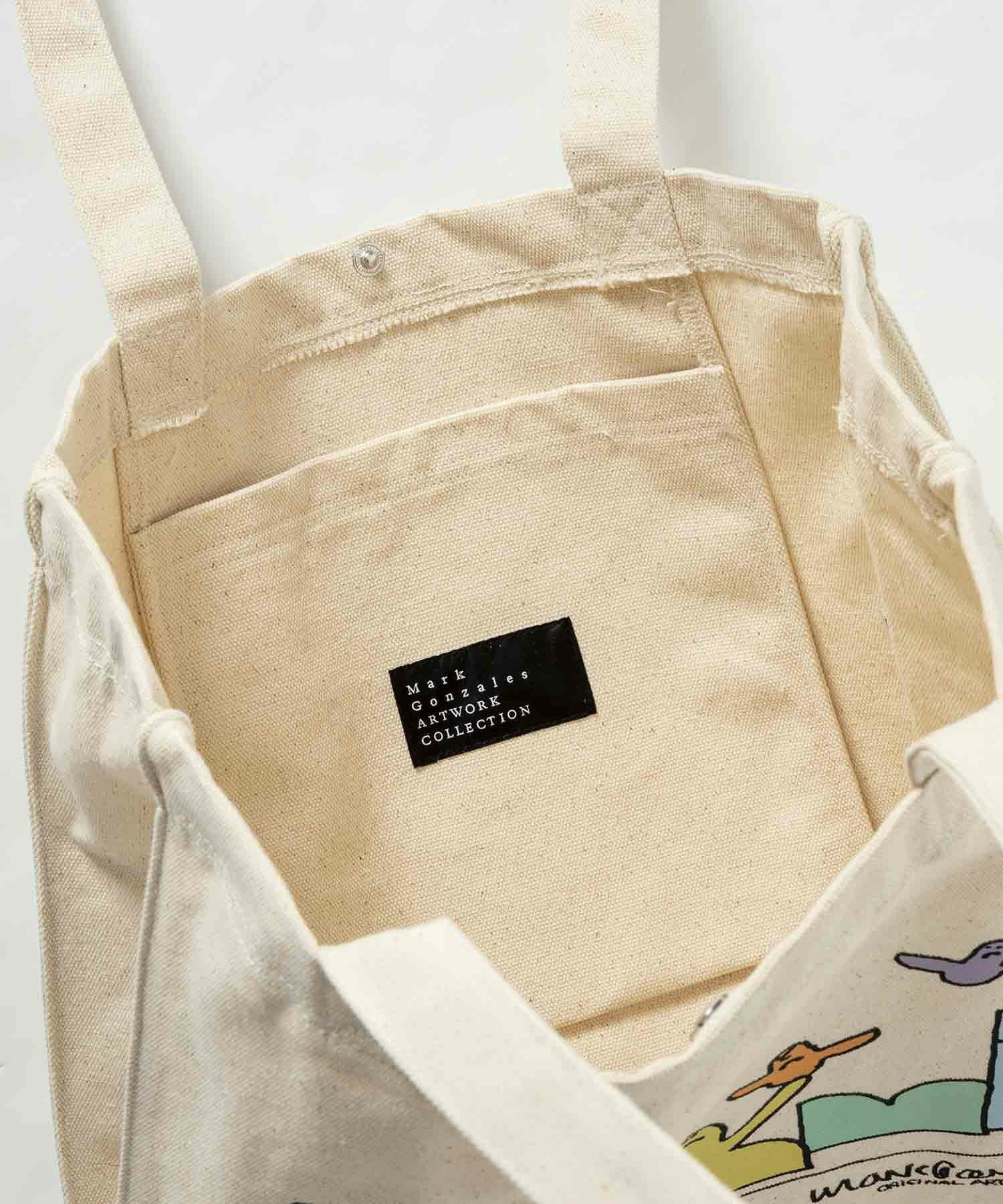 Mark Gonzales(マーク ゴンザレス)スクエアトートバッグ Mark Gonzales(マーク ゴンザレス)スクエアトートバッグ
