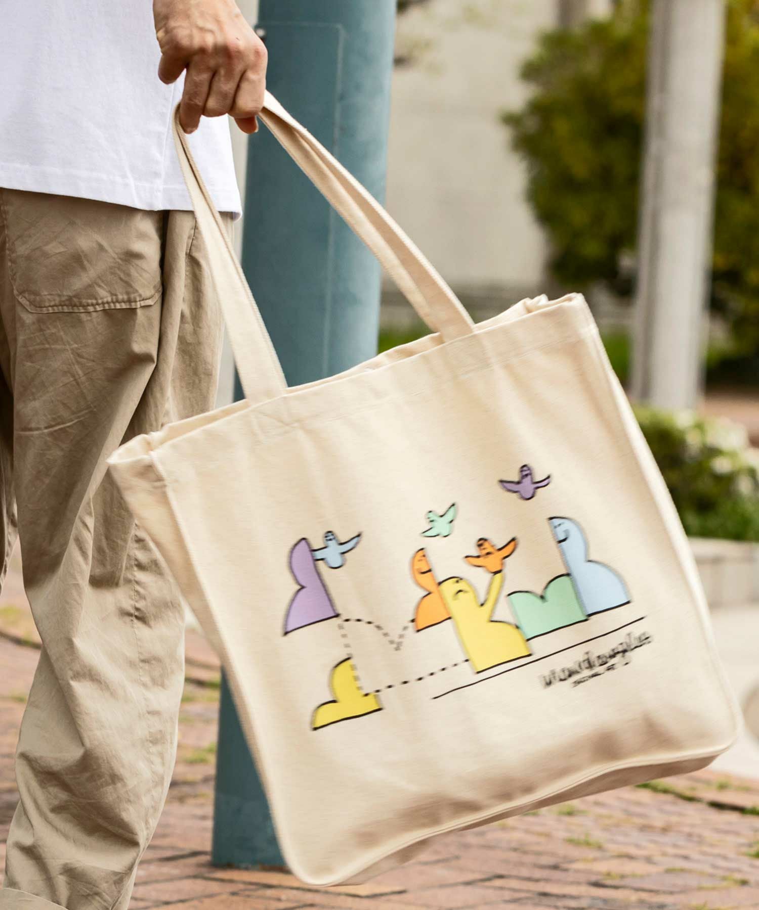 Mark Gonzales(マーク ゴンザレス)スクエアトートバッグ Mark Gonzales(マーク ゴンザレス)スクエアトートバッグ