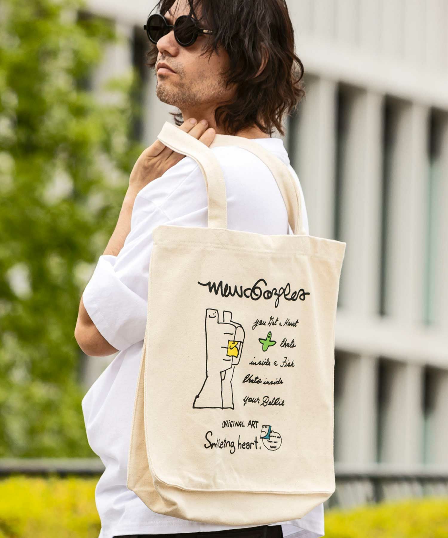 Mark Gonzales(マーク ゴンザレス)スクエアトートバッグ Mark Gonzales(マーク ゴンザレス)スクエアトートバッグ