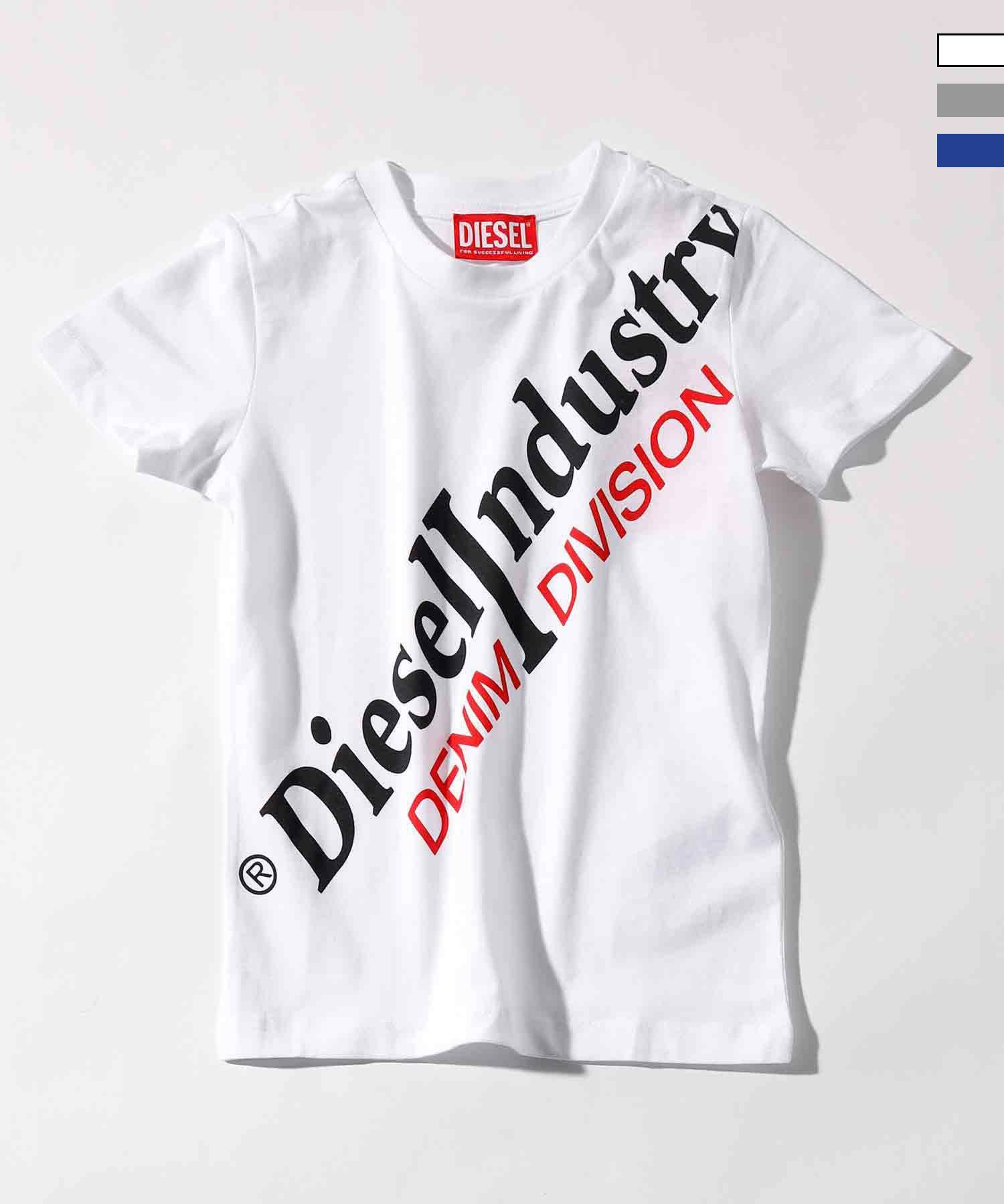 未使用　DIESEL シルバープリント半袖Tシャツ DIESEL(ディーゼル)Kids & Junior ブランドロゴ半袖Tシャツカットソー