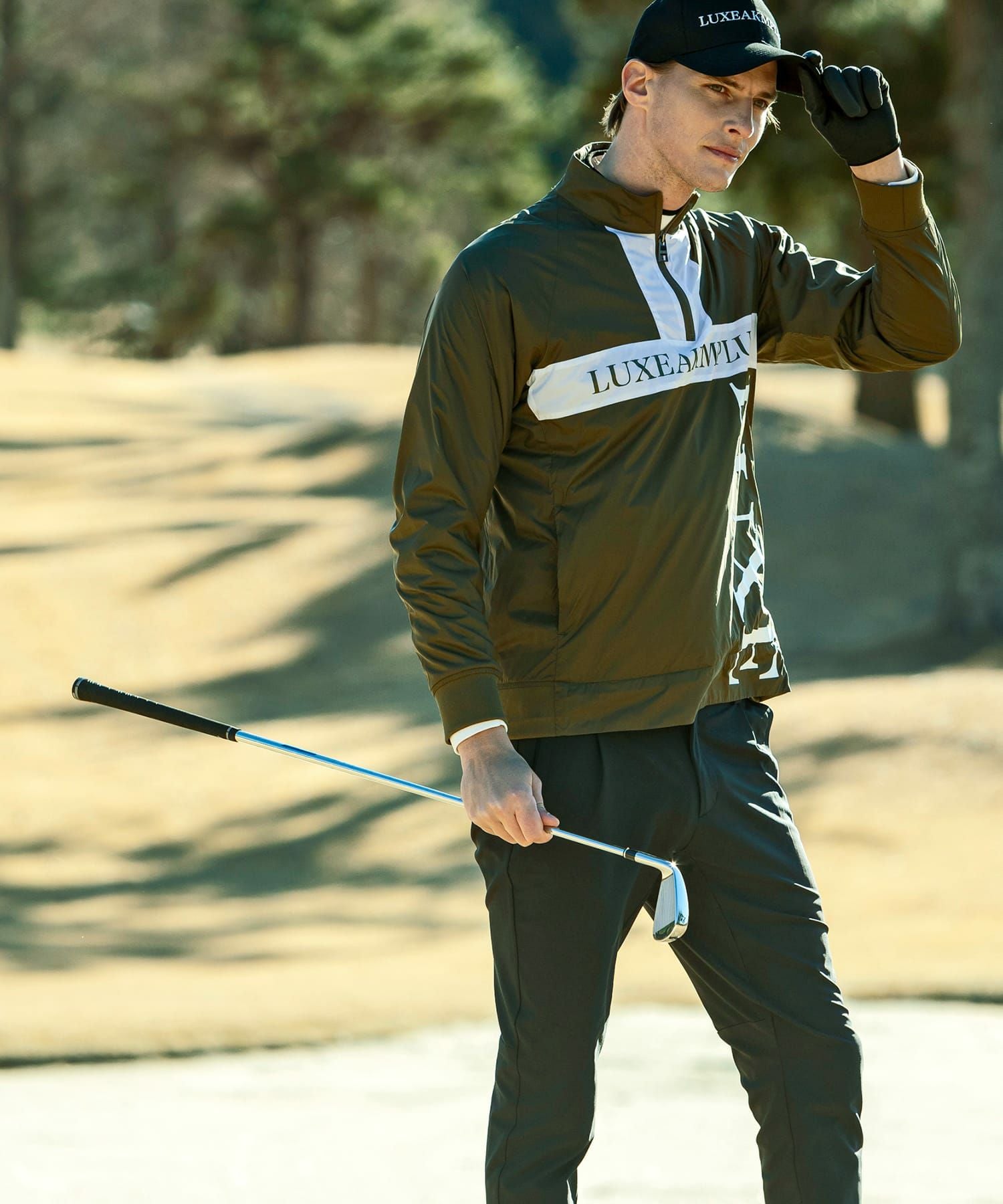 LUXE/R PU合皮素材　ZIPUP White Heather ProFlex Quarter Zip | Mizzen+Main