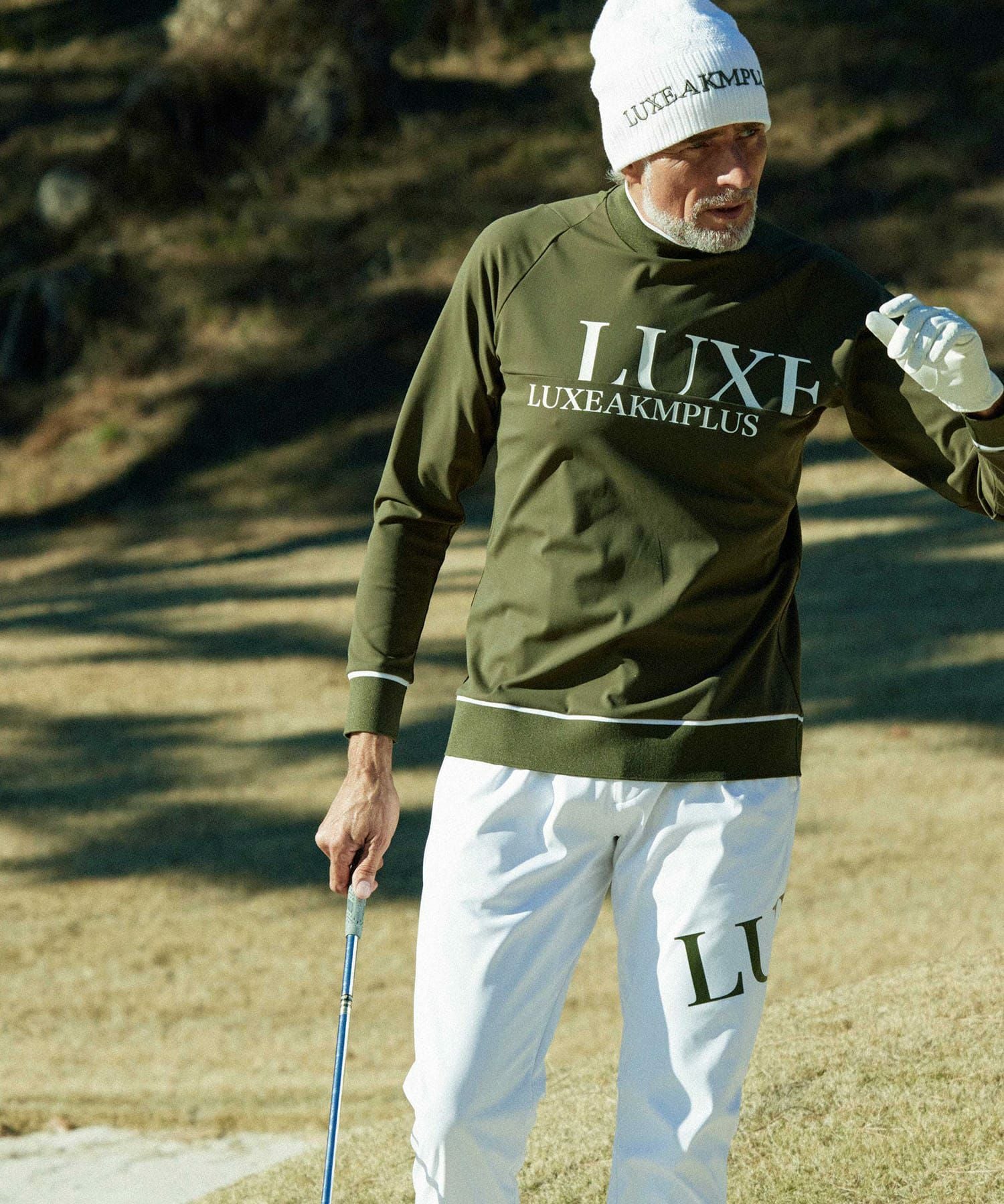 HYPE GOLF ハイプ ゴルフ モックネック XL ブラック LUXEAKMPLUS(リュクスエイケイエムプラス)ゴルフ フロントロゴモック