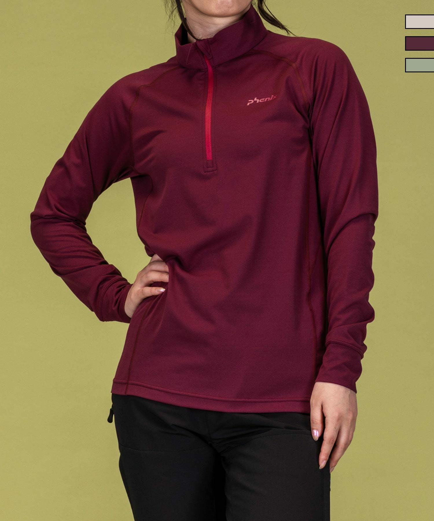 phenix outdoor(フェニックスアウトドア)ハーフジップ長袖Tシャツ