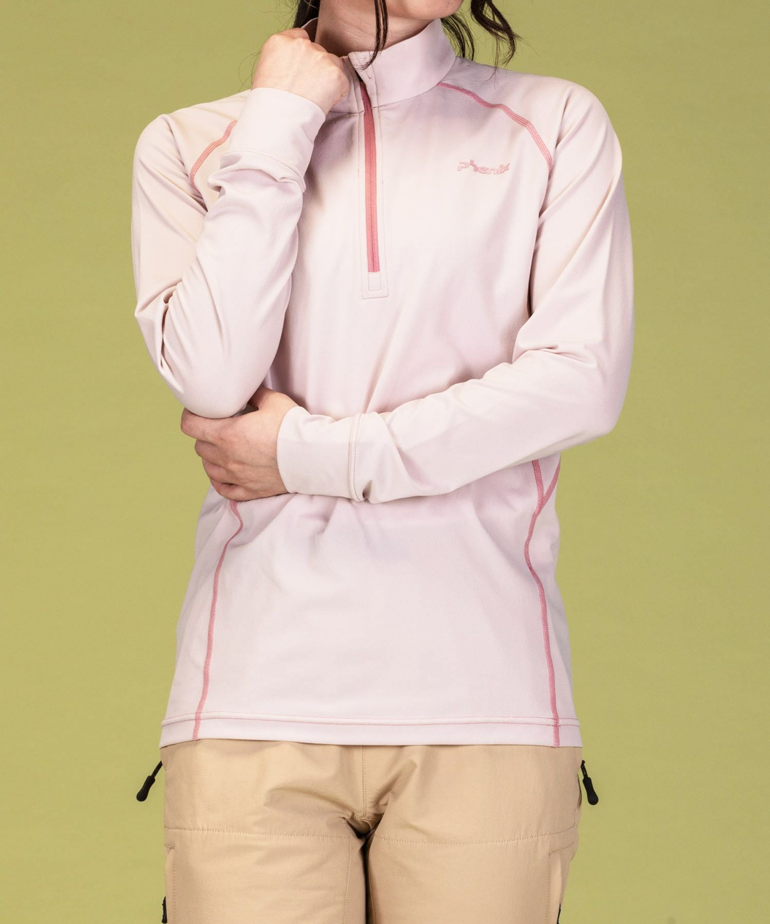 phenix outdoor(フェニックスアウトドア)ハーフジップ長袖Tシャツ