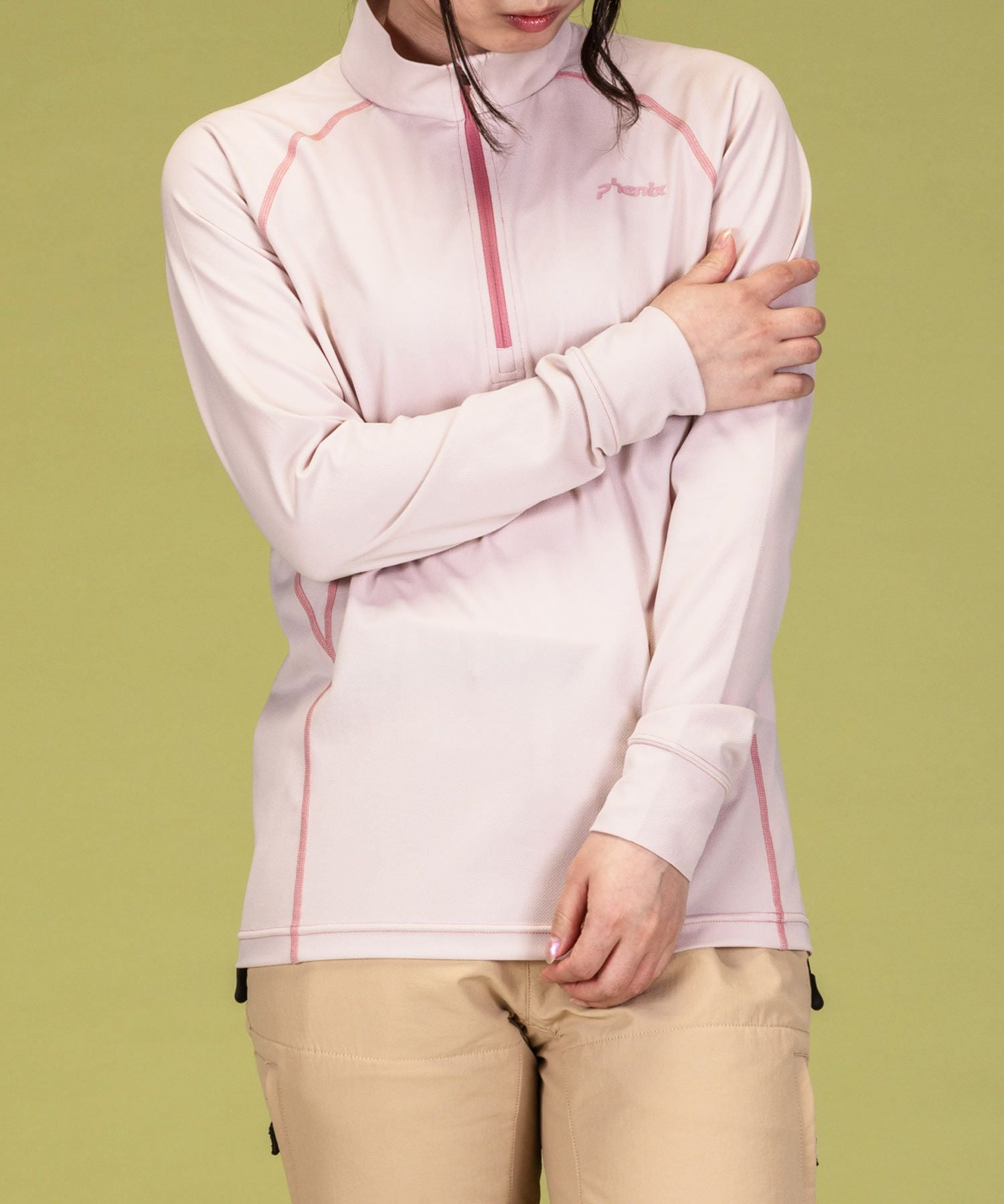 phenix outdoor(フェニックスアウトドア)ハーフジップ長袖Tシャツ