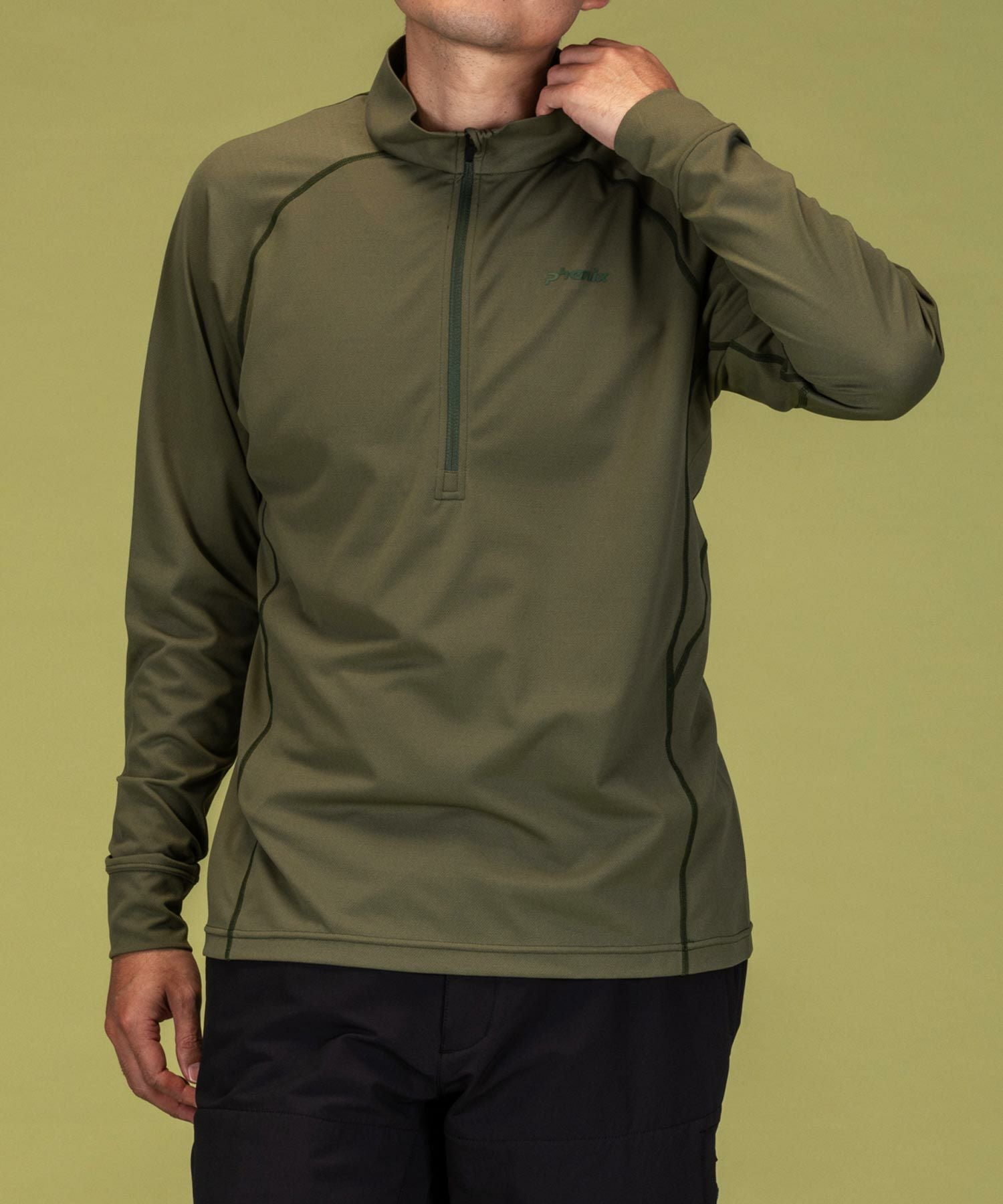 phenix outdoor(フェニックスアウトドア)ハーフジップ長袖Tシャツ