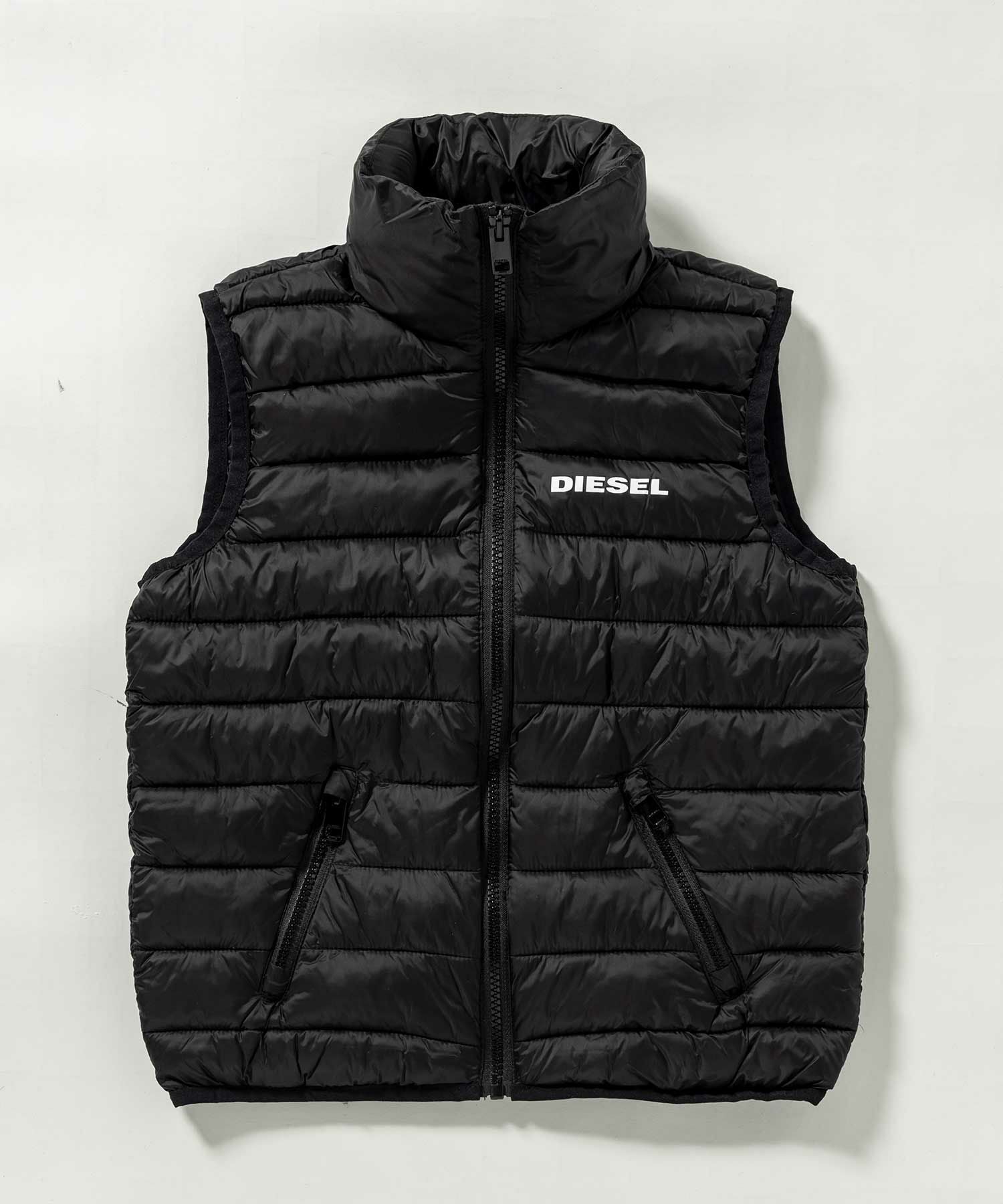 DIESEL ダウンベスト ジップアップ ブラック M ディーゼル 美品 DIESEL 